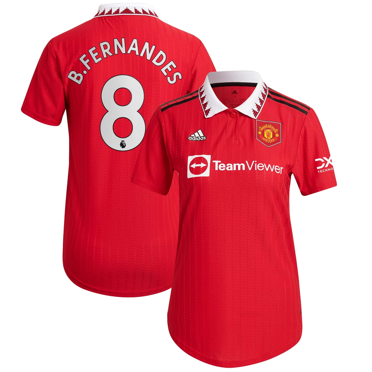 Premier League Manchester United Home Authentic Jersey Shirt 2022-23 player Bruno Fernandes 8 printing for Women