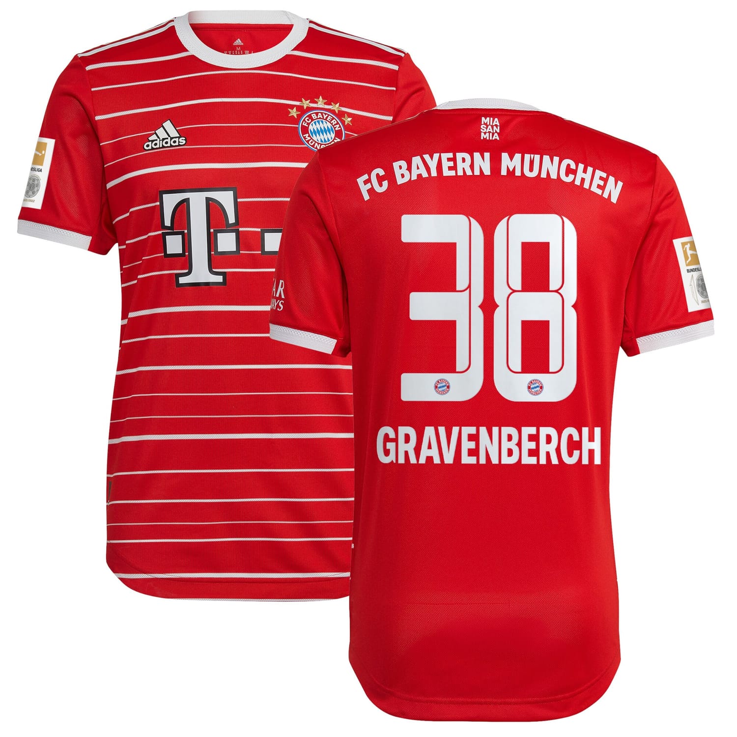 Bundesliga Bayern Munich Home Authentic Jersey Shirt 2022-23 player Ryan Gravenberch 38 printing for Men