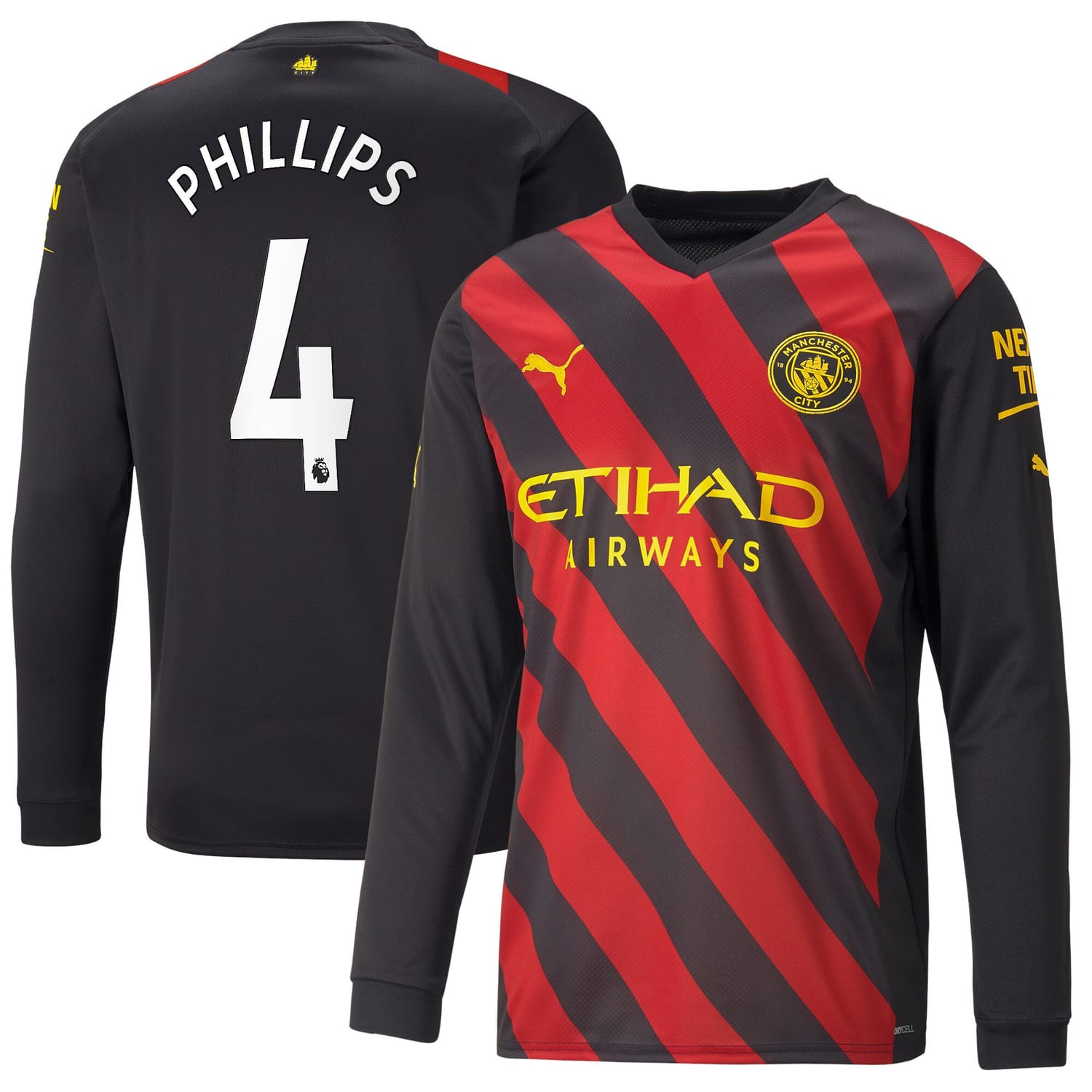 Premier League Manchester City Away Jersey Shirt Long Sleeve 2022-23 player Kalvin Phillips 4 printing for Men