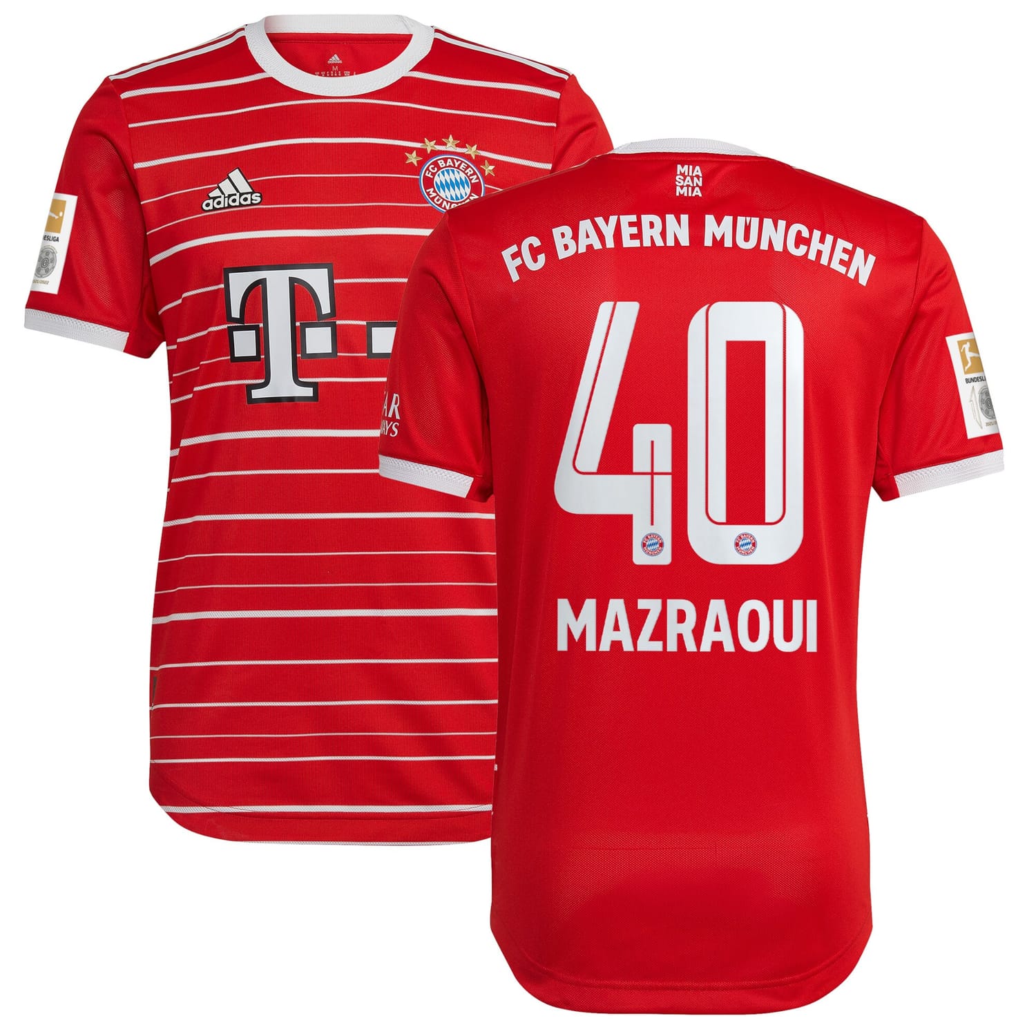 Bundesliga Bayern Munich Home Authentic Jersey Shirt 2022-23 player Noussair Mazraoui 40 printing for Men