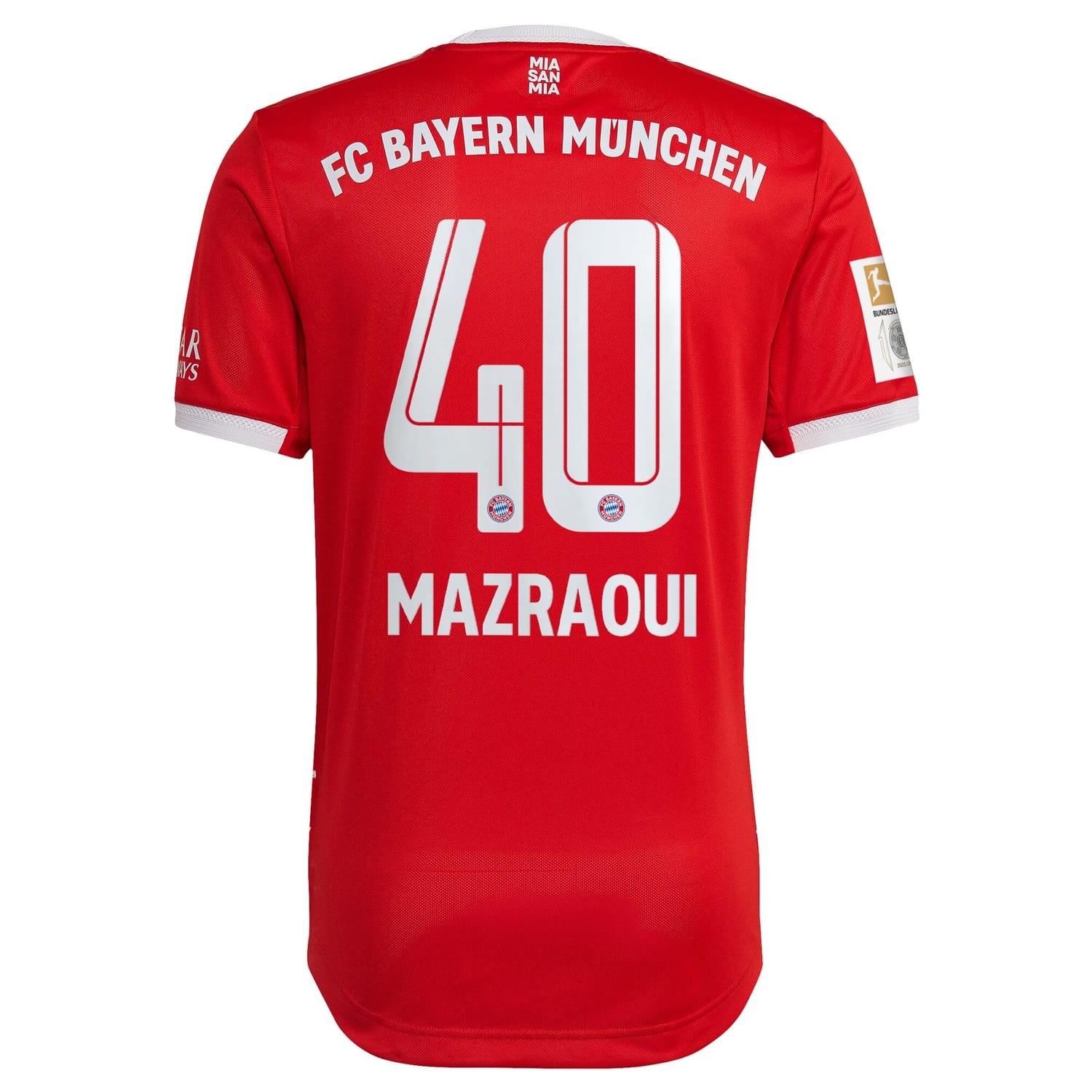 Bundesliga Bayern Munich Home Authentic Jersey Shirt 2022-23 player Noussair Mazraoui 40 printing for Men