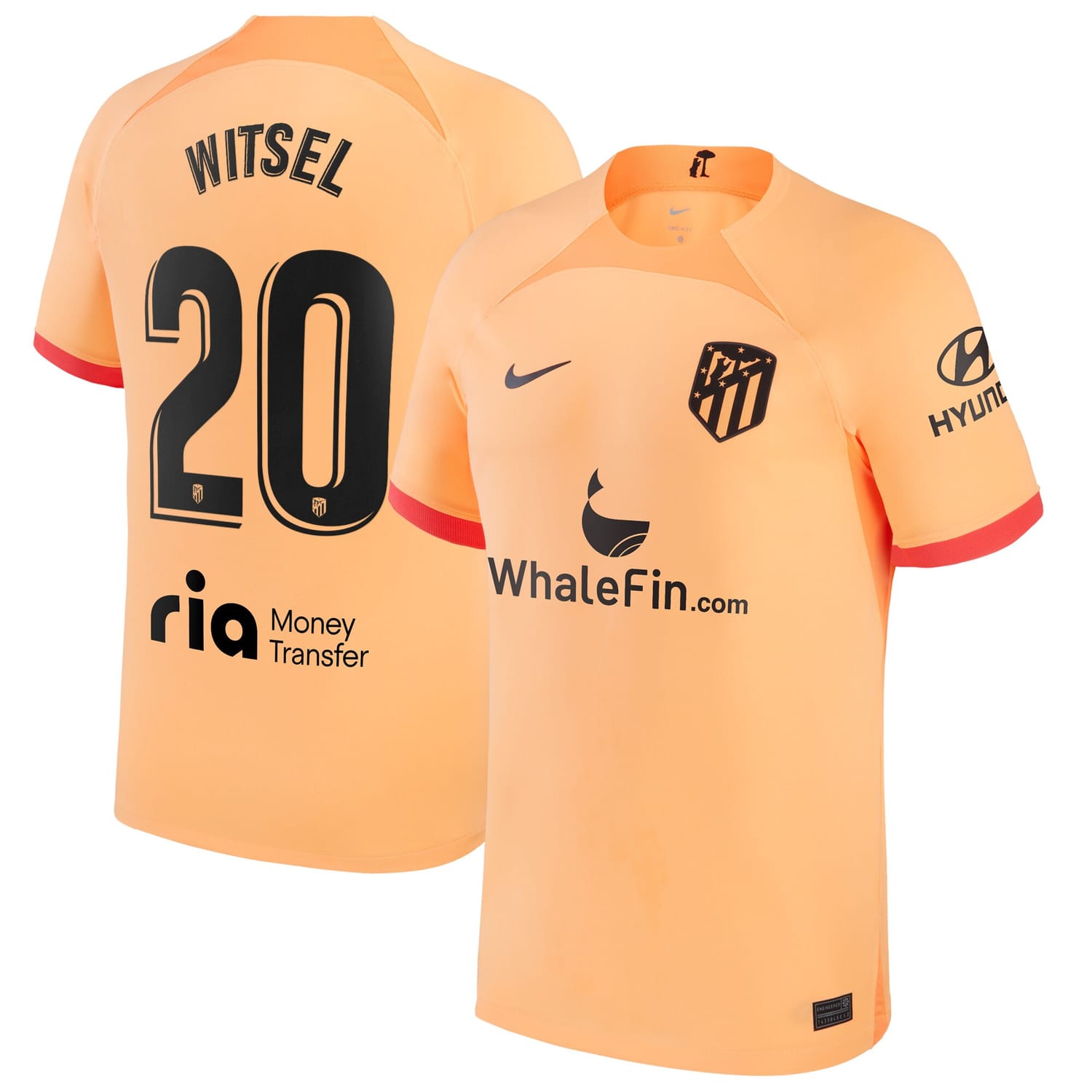 La Liga Atletico de Madrid Third Jersey Shirt 2022-23 player Axel Witsel 20 printing for Men