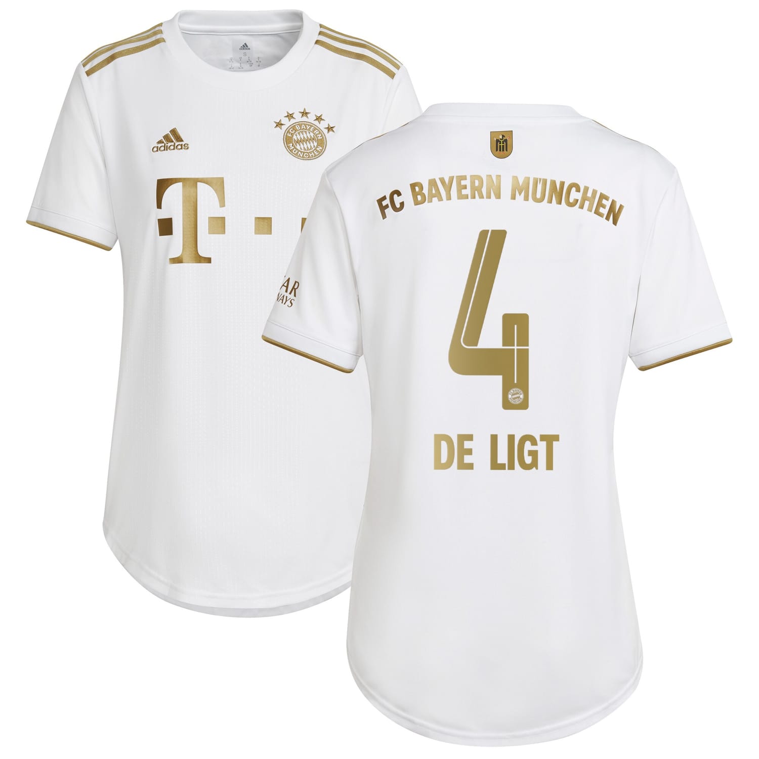 Bundesliga Bayern Munich Away Jersey Shirt 2022-23 player De Ligt 4 printing for Women