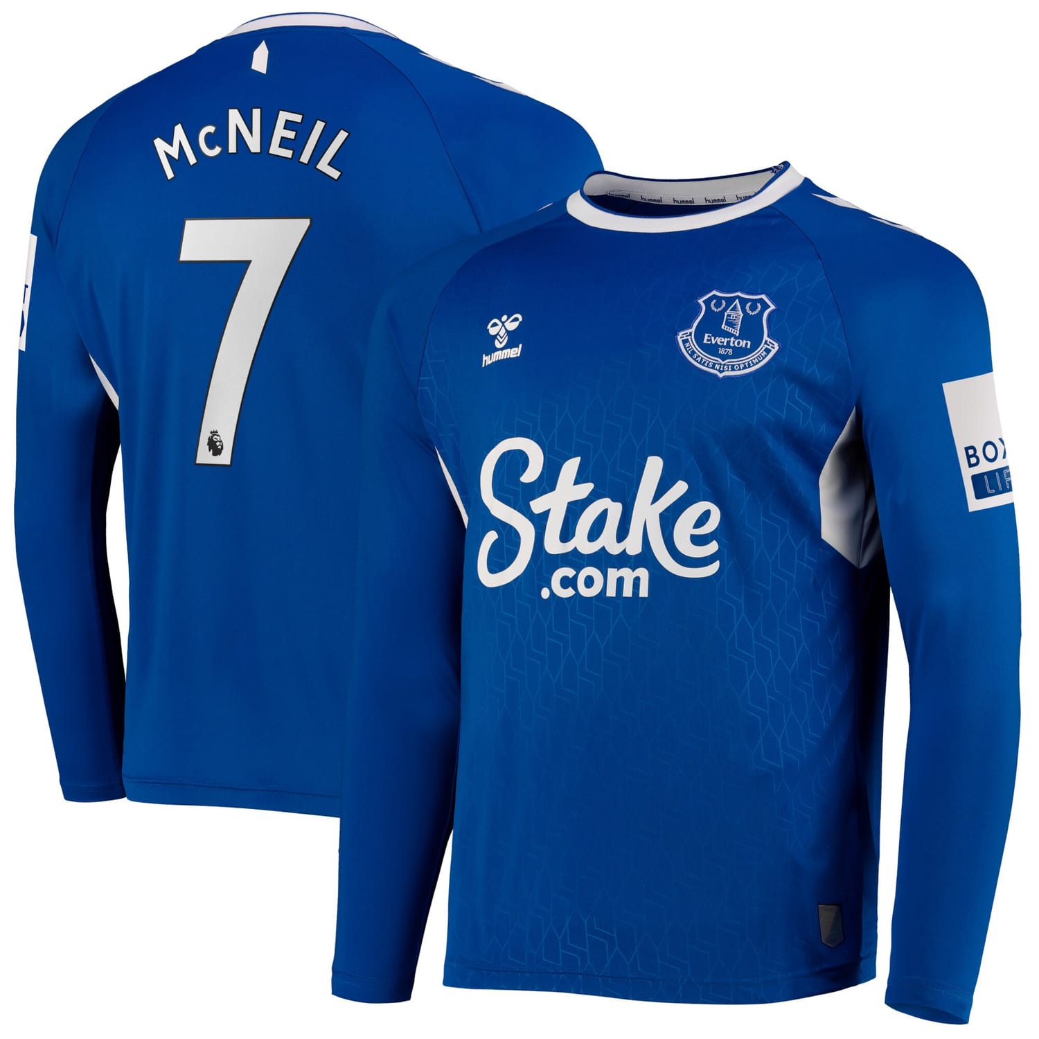 Premier League Everton Home Jersey Shirt Long Sleeve 2022-23 player Dwight McNeil 7 printing for Men