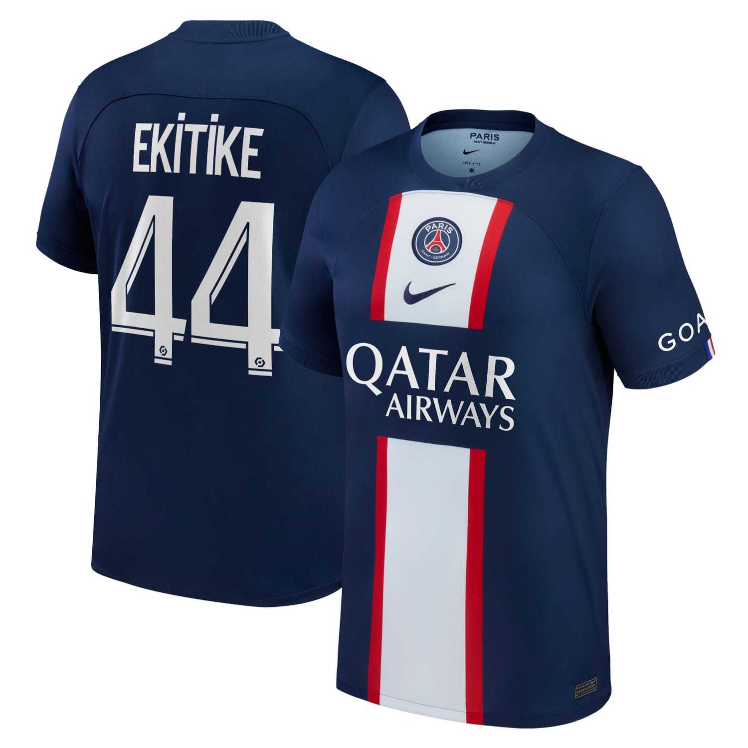 Ligue 1 Paris Saint-Germain Home Jersey Shirt 2022-23 player Hugo Ekitike 44 printing for Men