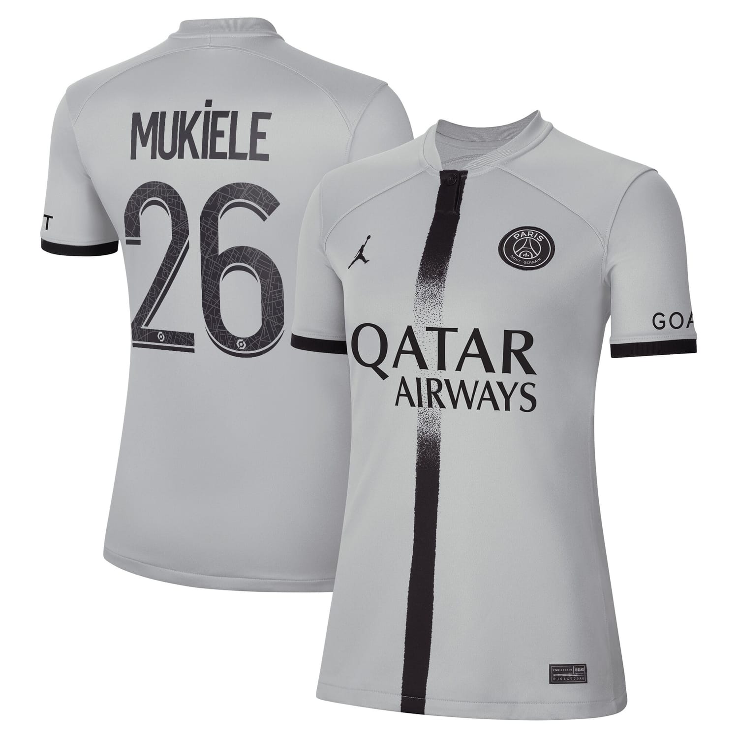 Ligue 1 Paris Saint-Germain Away Jersey Shirt 2022-23 player Nordi Mukiele 26 printing for Women