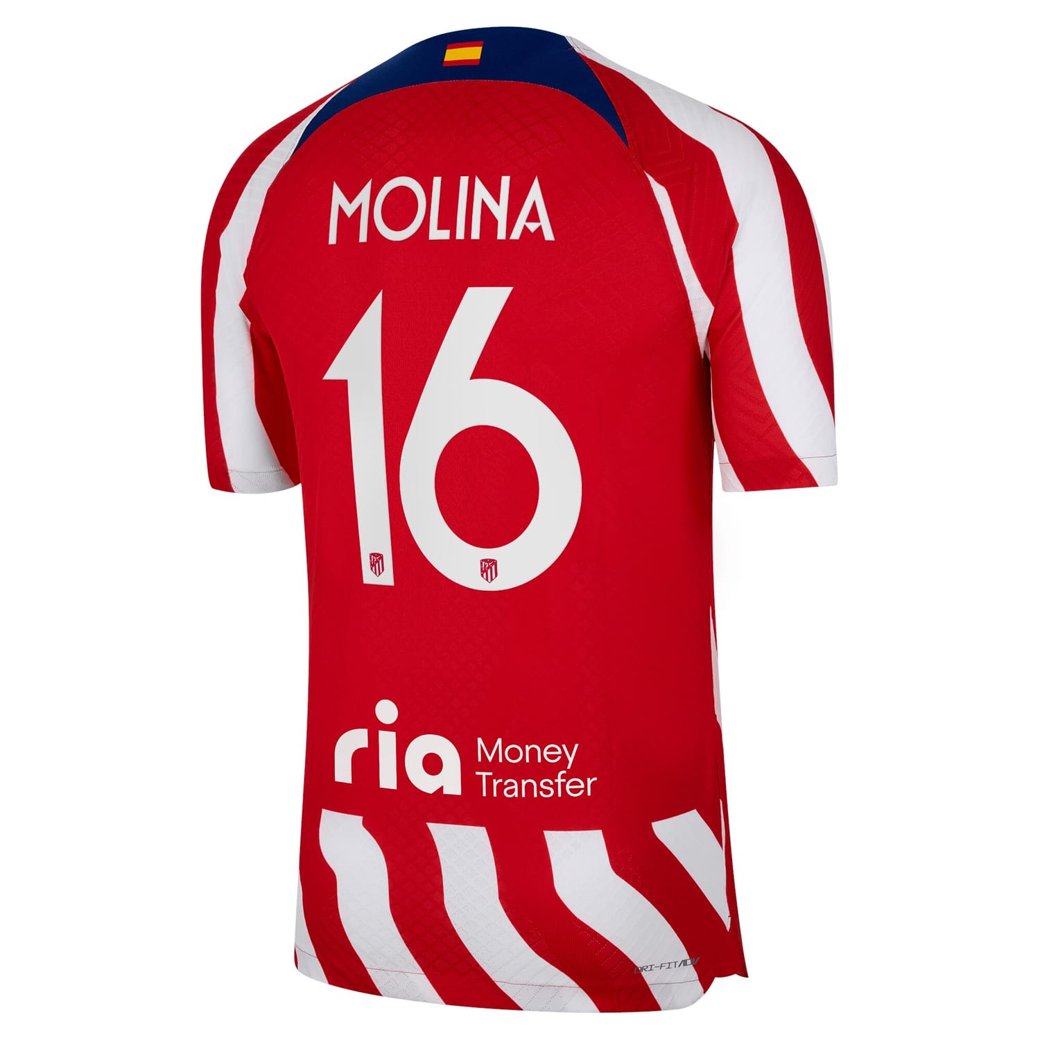 La Liga Atletico de Madrid Home Metropolitano Authentic Jersey Shirt 2022-23 player Nahuel Molina 16 printing for Men