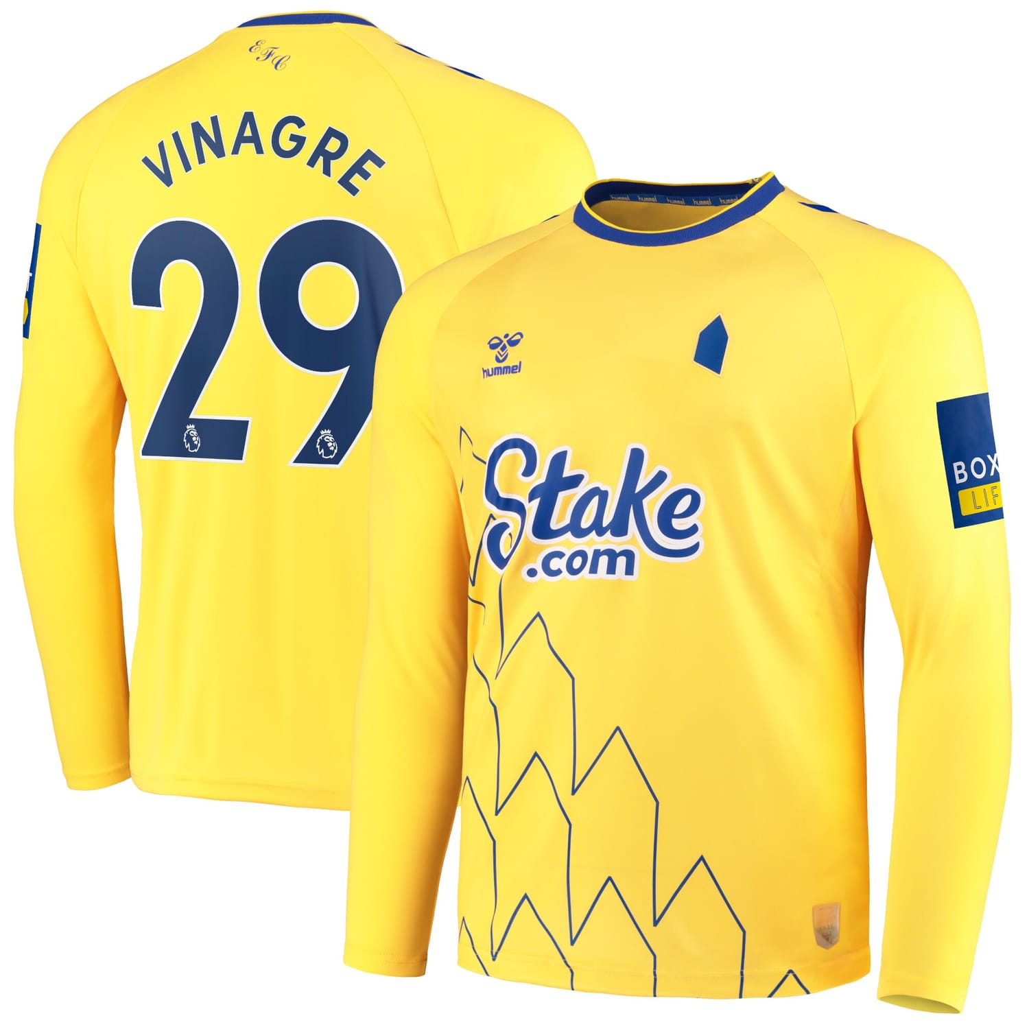Premier League Everton Third Jersey Shirt Long Sleeve 2022-23 player Rúben Vinagre 29 printing for Men