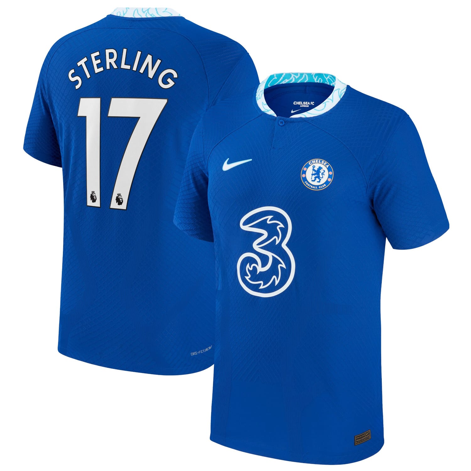 Premier League Chelsea Home Authentic Jersey Shirt 2022-23 player Raheem Sterling 17 printing for Men