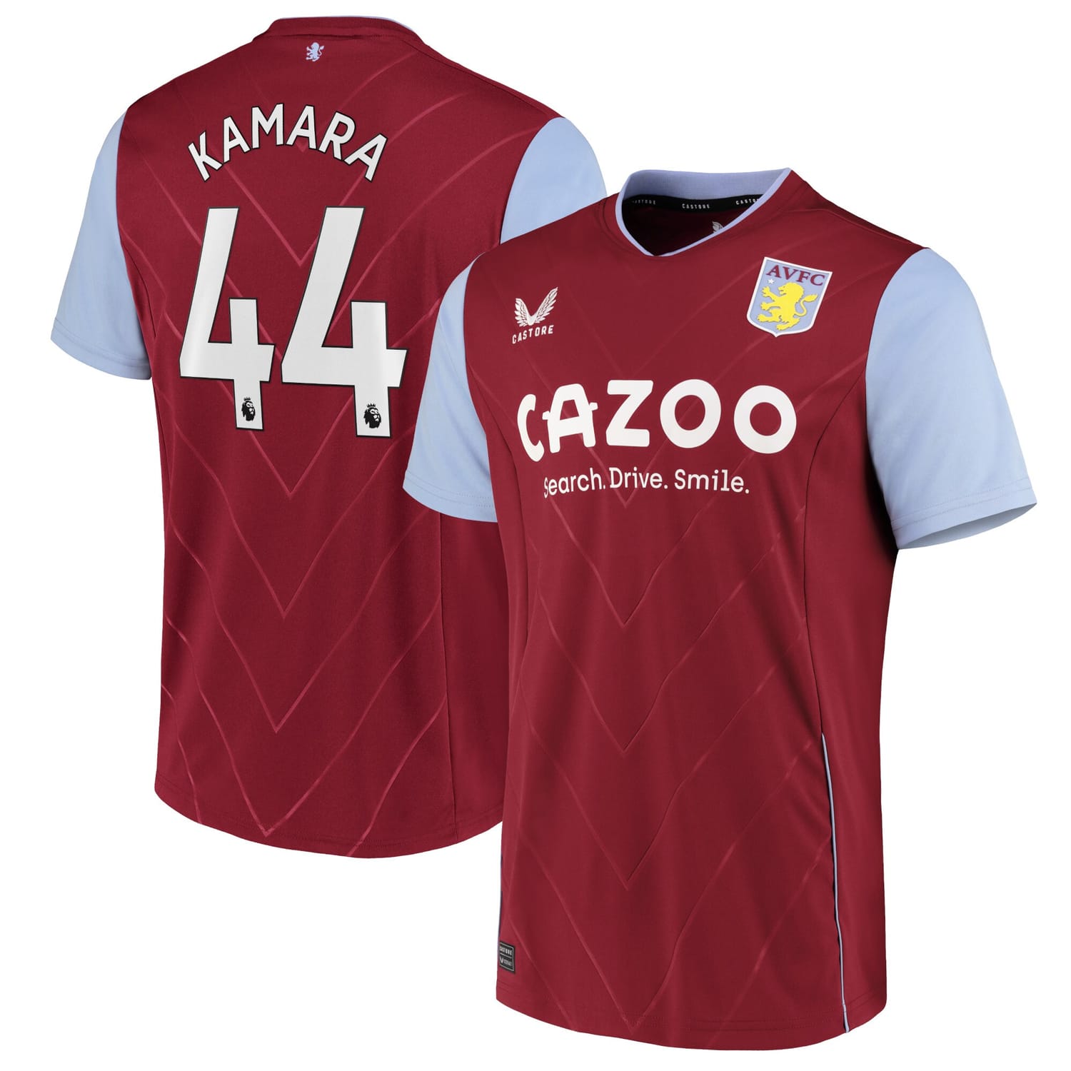 Premier League Aston Villa Home Jersey Shirt 2022-23 player Boubacar Kamara 44 printing for Men