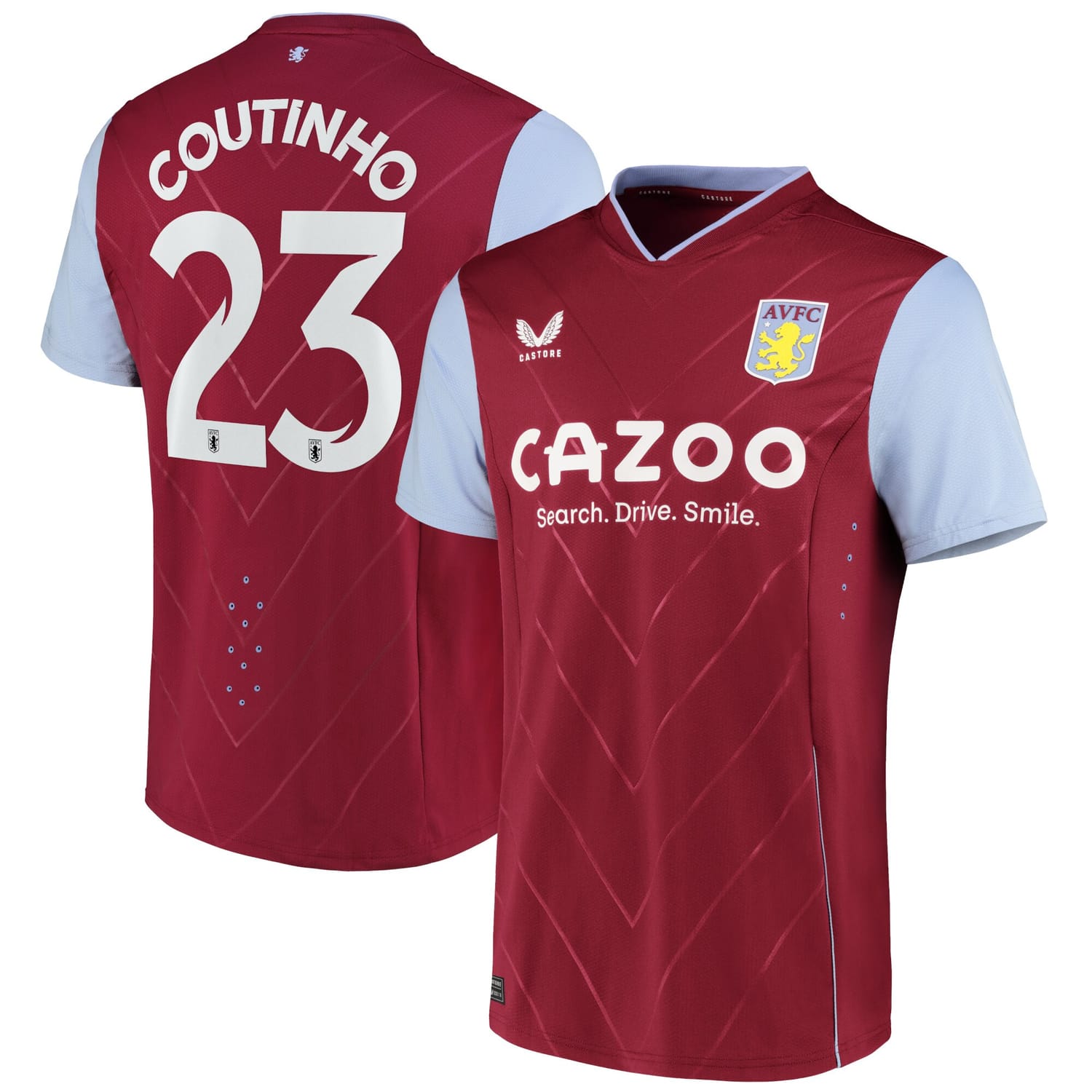Premier League Aston Villa Home Cup Pro Jersey Shirt 2022-23 player Philippe Coutinho 23 printing for Men