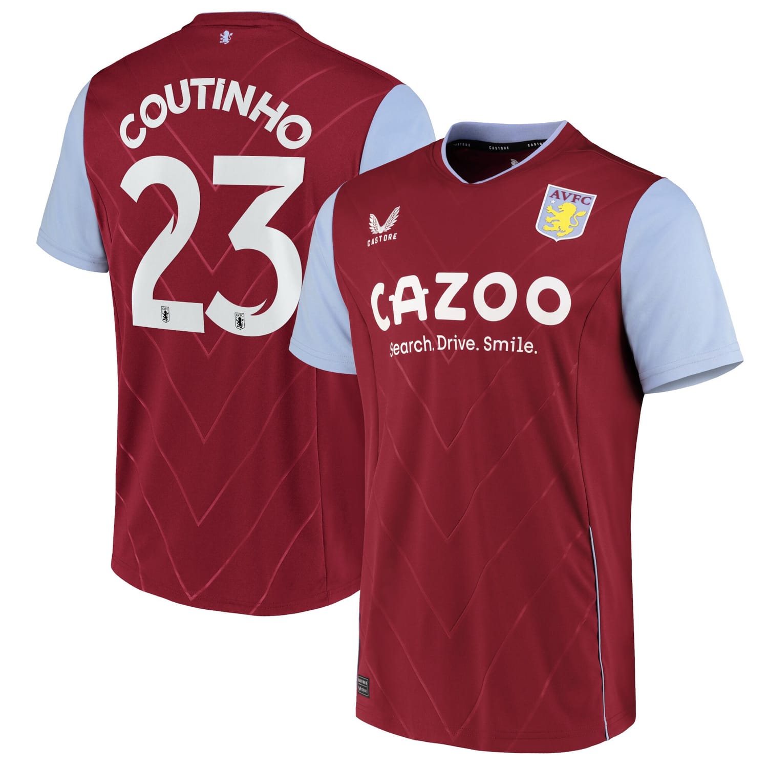 Premier League Aston Villa Home Cup Jersey Shirt 2022-23 player Philippe Coutinho 23 printing for Men