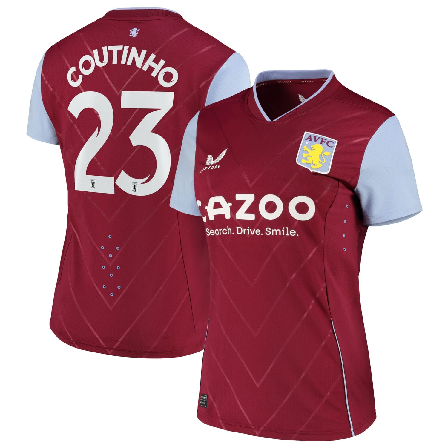 Premier League Aston Villa Home Cup Pro Jersey Shirt 2022-23 player Philippe Coutinho 23 printing for Women