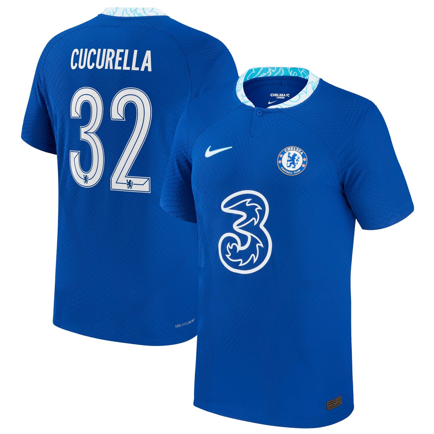 Premier League Chelsea Home Cup Authentic Jersey Shirt 2022-23 player Marc Cucurella 32 printing for Men