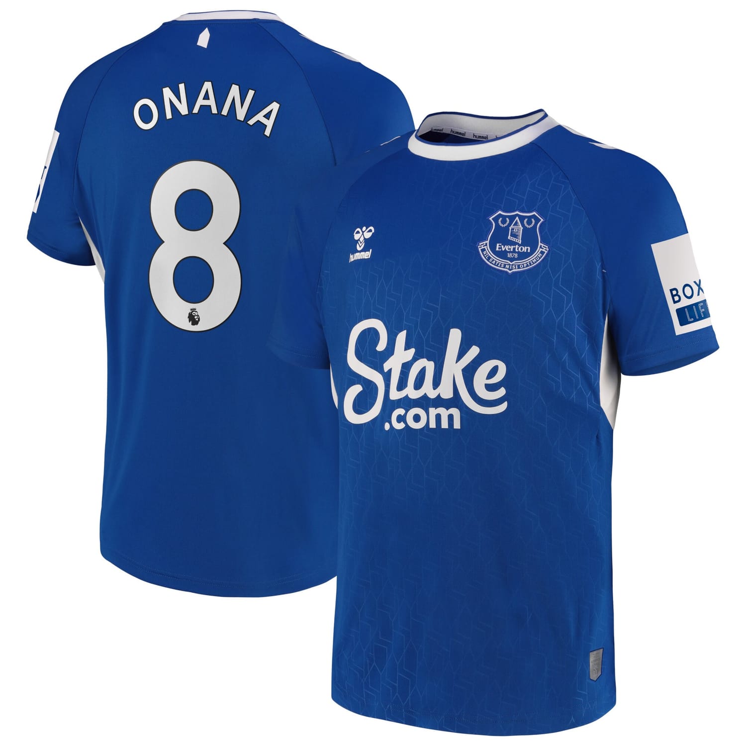 Premier League Everton Home Jersey Shirt 2022-23 player Amadou Onana 8 printing for Men