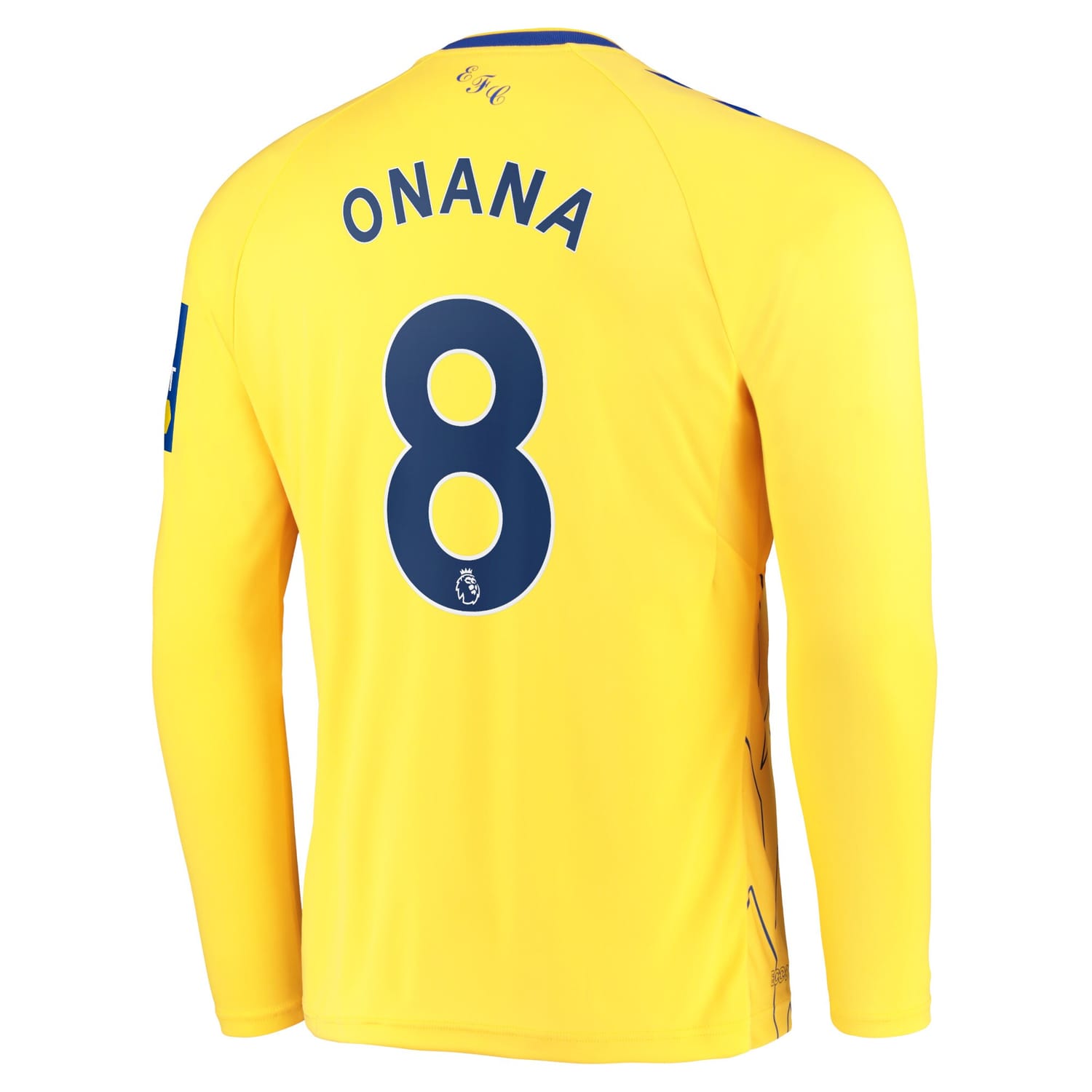 Premier League Everton Third Jersey Shirt Long Sleeve 2022-23 player Amadou Onana 8 printing for Men