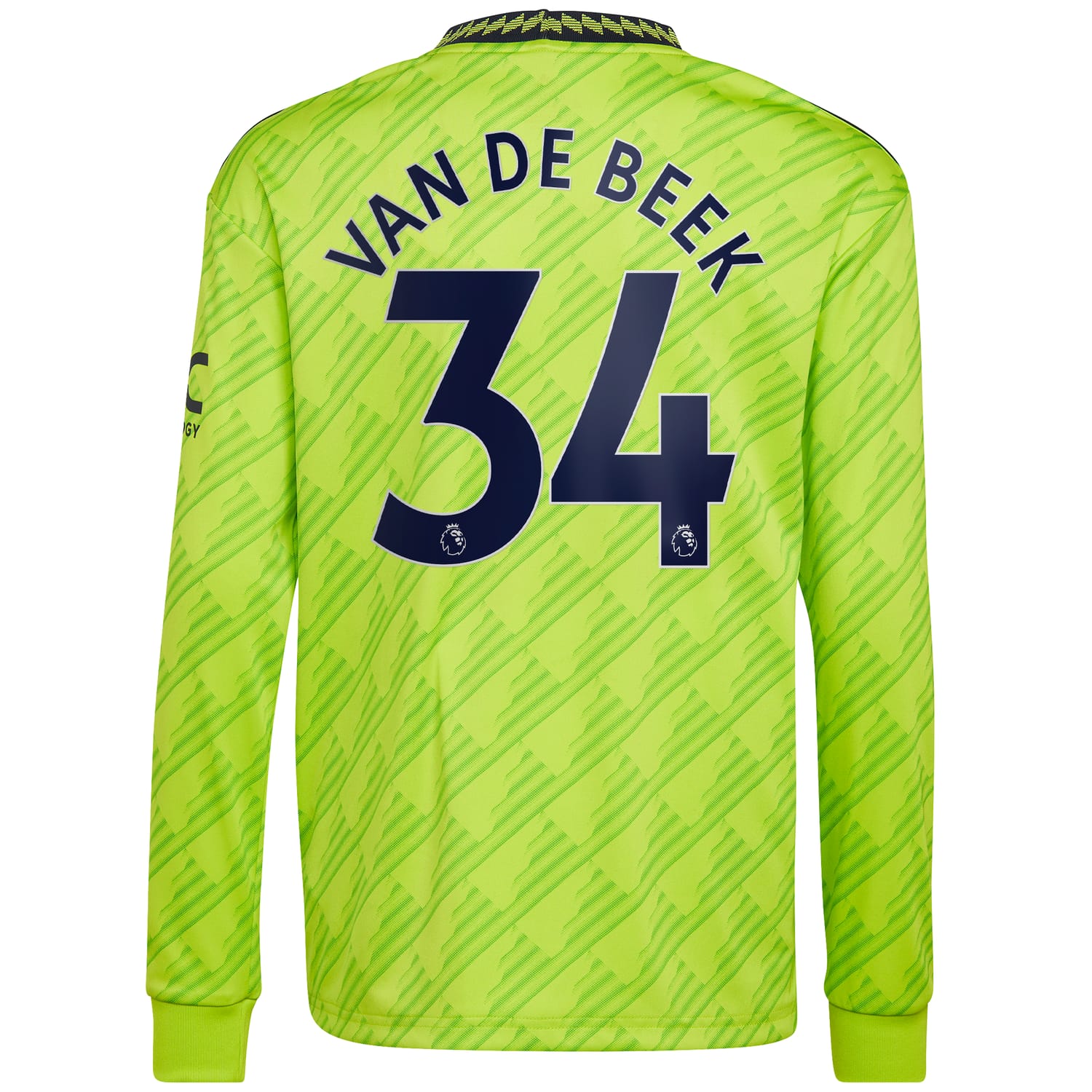 Premier League Manchester United Third Jersey Shirt Long Sleeve 2022-23 player Donny Van De Beek 34 printing for Men