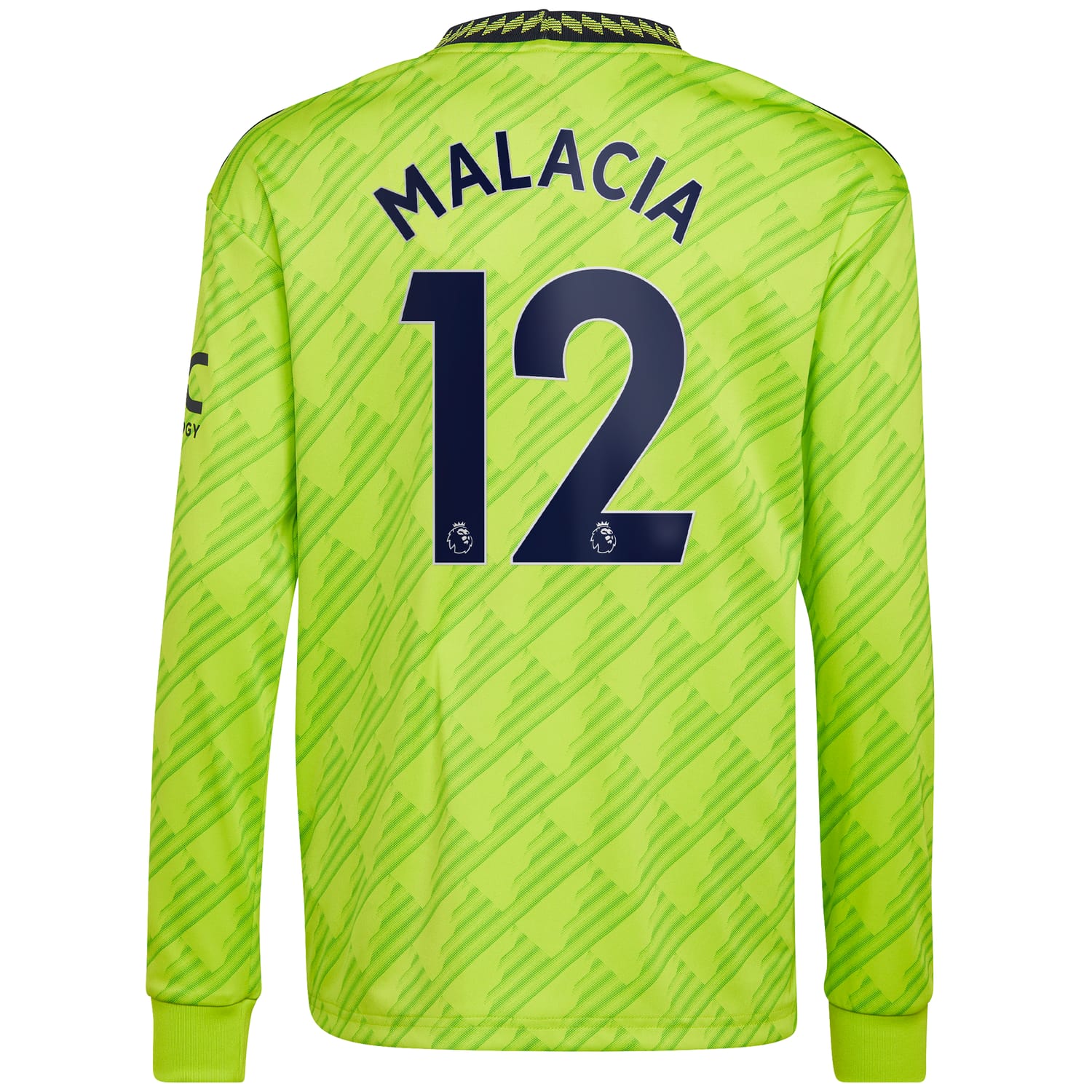 Premier League Manchester United Third Jersey Shirt Long Sleeve 2022-23 player Tyrell Malacia 12 printing for Men