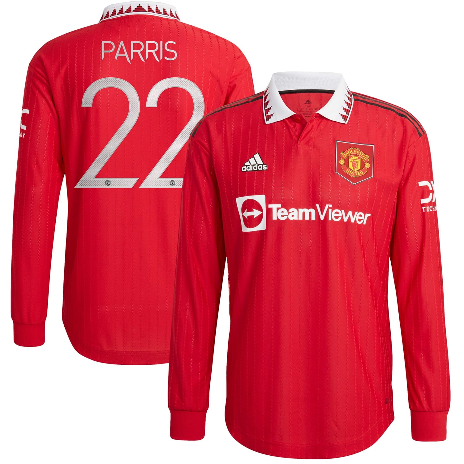 Premier League Manchester United Home Cup Authentic Jersey Shirt Long Sleeve 2022-23 player Nikita Parris 22 printing for Men