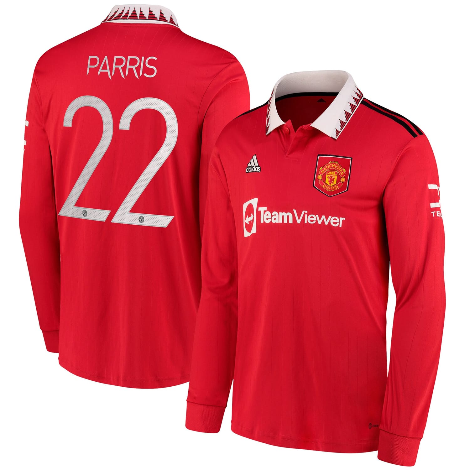 Premier League Manchester United Home Cup Jersey Shirt Long Sleeve 2022-23 player Nikita Parris 22 printing for Men