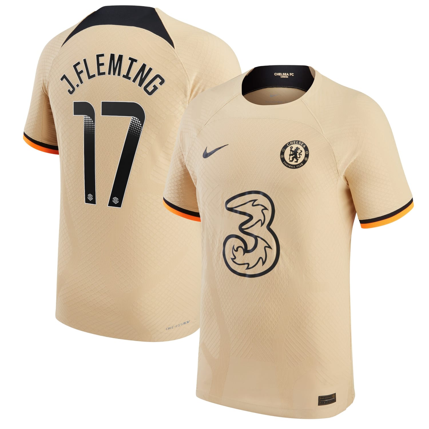 Premier League Chelsea Third WSL Authentic Jersey Shirt 2022-23 player Jessie Fleming 17 printing for Men