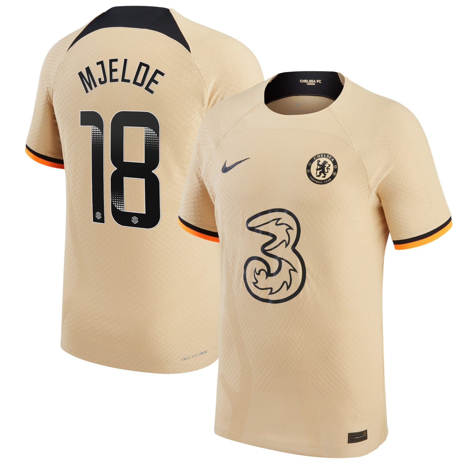 Premier League Chelsea Third WSL Authentic Jersey Shirt 2022-23 player Maren Mjelde 18 printing for Men