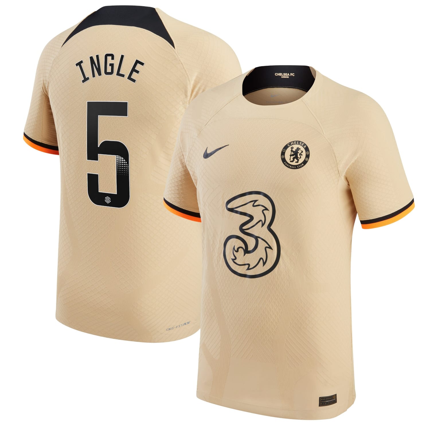 Premier League Chelsea Third WSL Authentic Jersey Shirt 2022-23 player Sophie Ingle 5 printing for Men