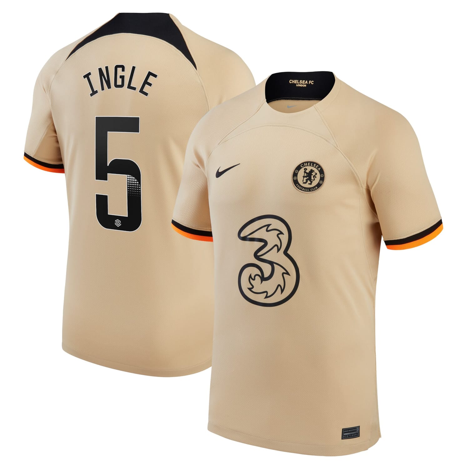 Premier League Chelsea Third WSL Jersey Shirt 2022-23 player Sophie Ingle 5 printing for Men