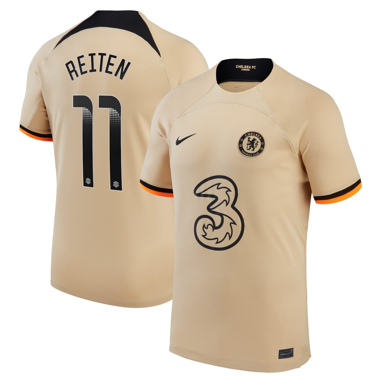Premier League Chelsea Third WSL Jersey Shirt 2022-23 player Guro Reiten 11 printing for Men