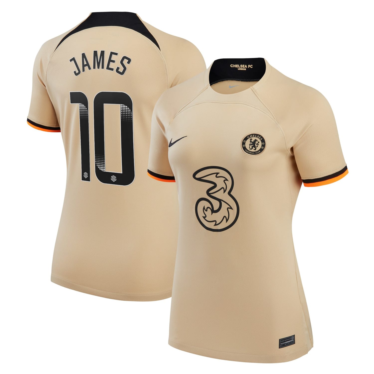 Premier League Chelsea Third WSL Jersey Shirt 2022-23 player Lauren James 10 printing for Women