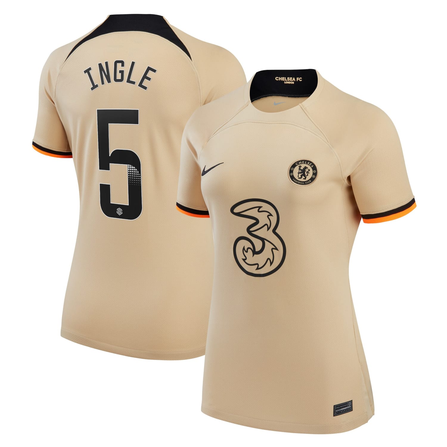 Premier League Chelsea Third WSL Jersey Shirt 2022-23 player Sophie Ingle 5 printing for Women