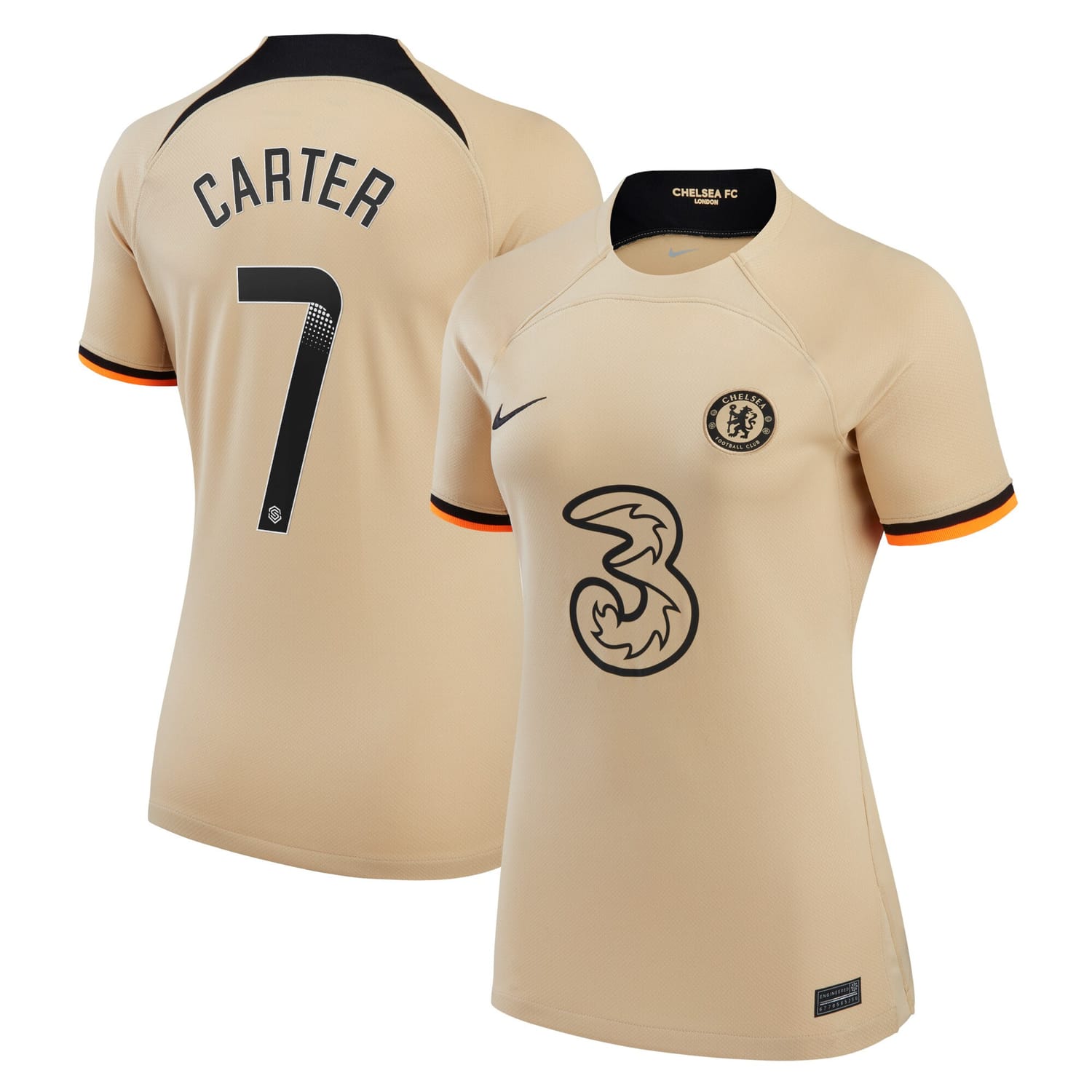 Premier League Chelsea Third WSL Jersey Shirt 2022-23 player Jess Carter 7 printing for Women