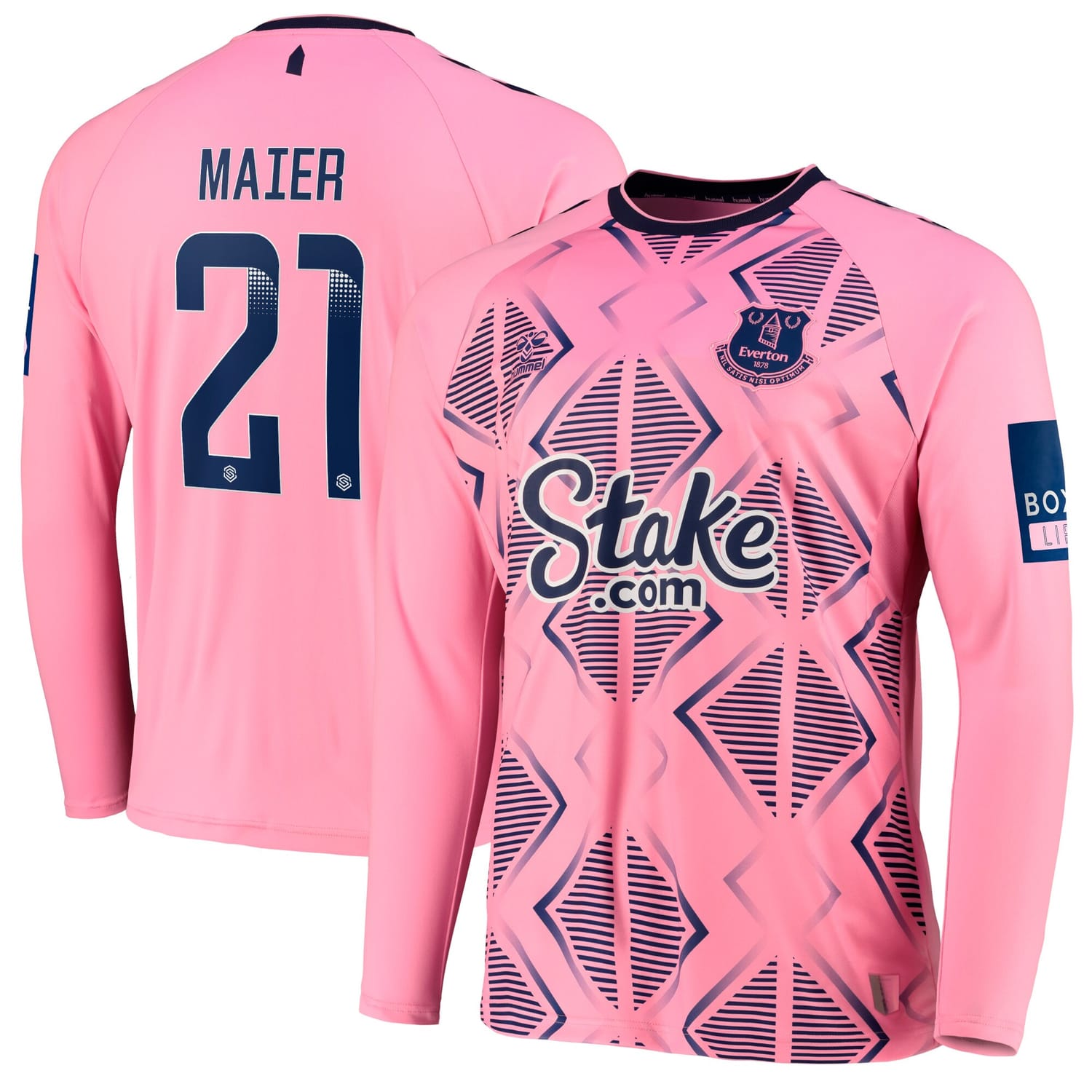 Premier League Everton Away Jersey Shirt Long Sleeve 2022-23 player Leonie Maier 21 printing for Men