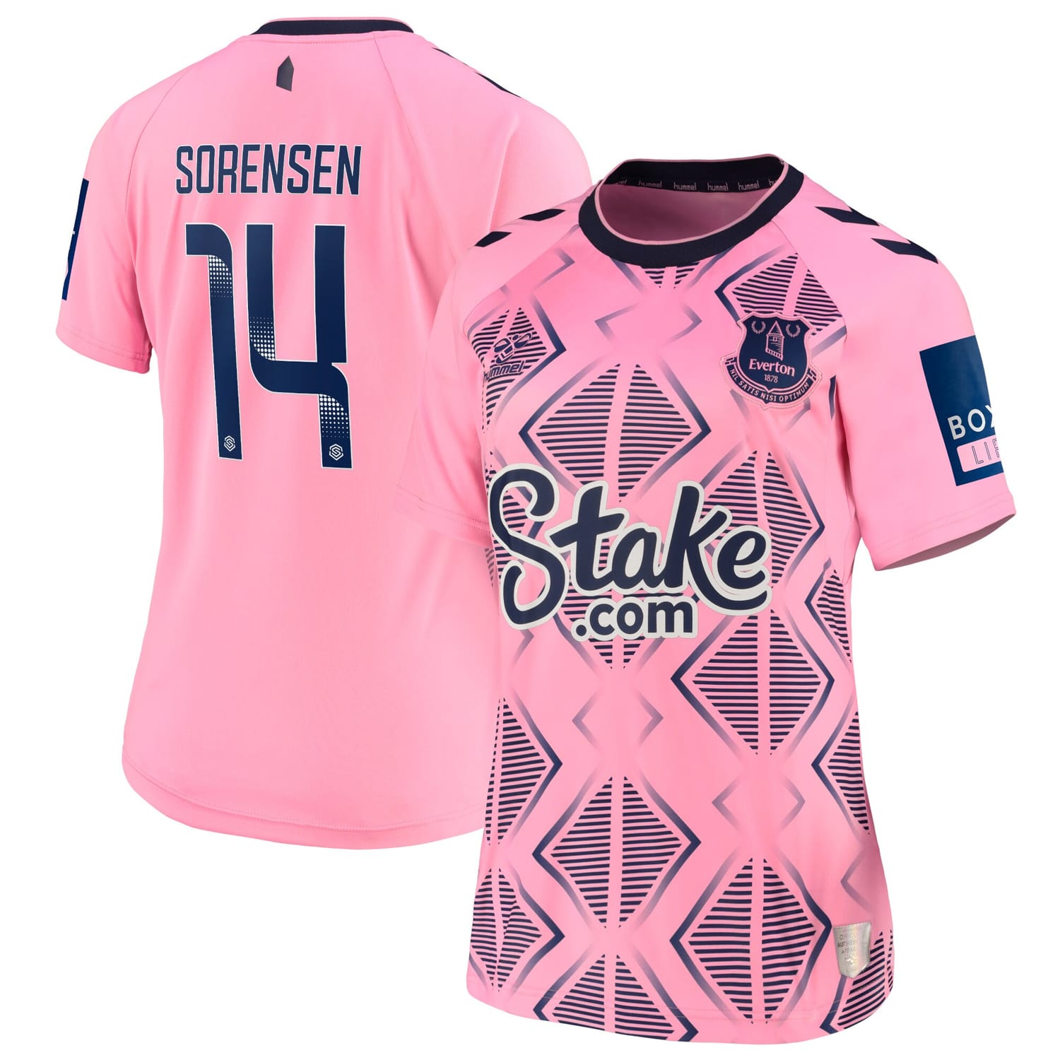 Premier League Everton Away Jersey Shirt 2022-23 player Nicoline Sørensen 14 printing for Women