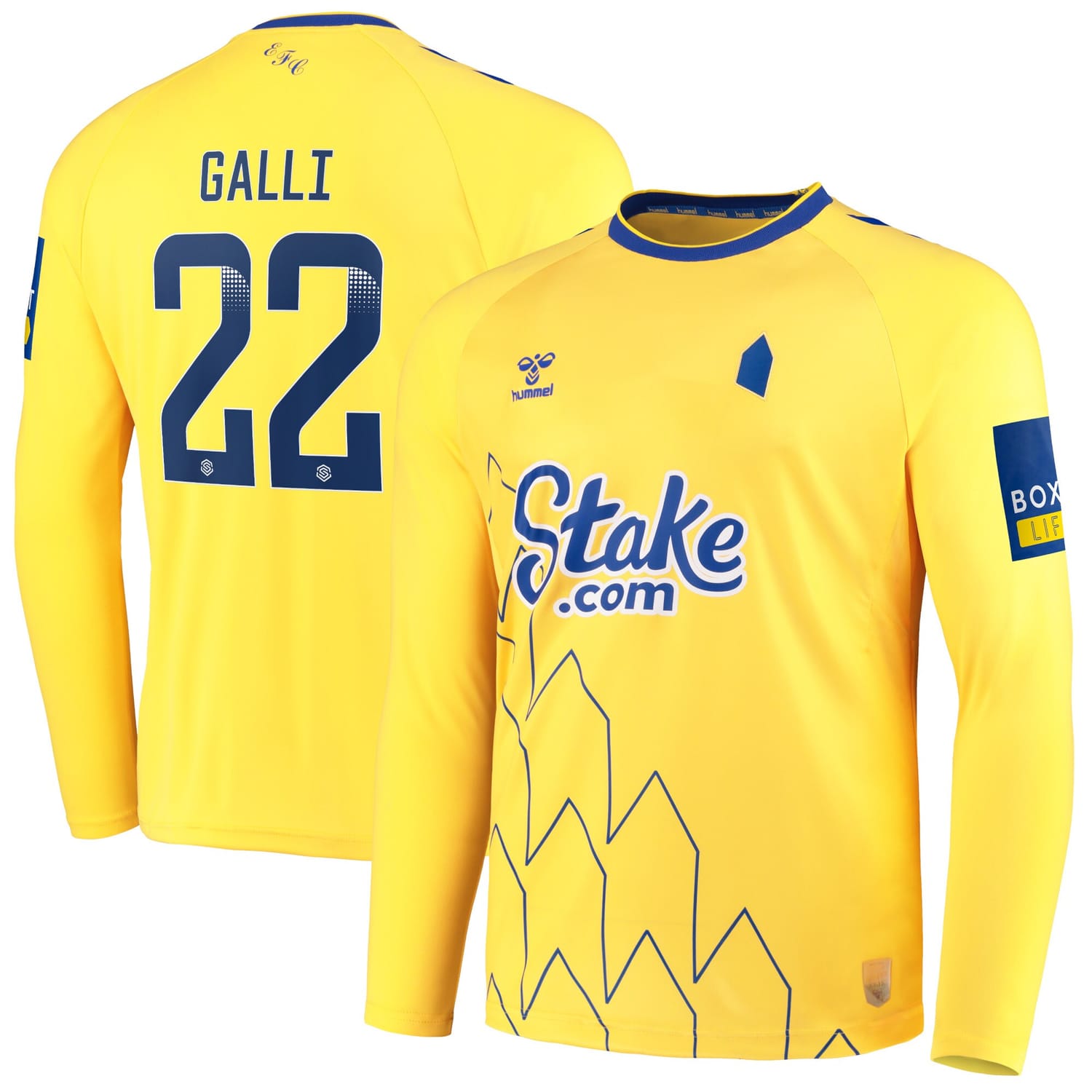 Premier League Everton Third Jersey Shirt Long Sleeve 2022-23 player Aurora Galli 22 printing for Men