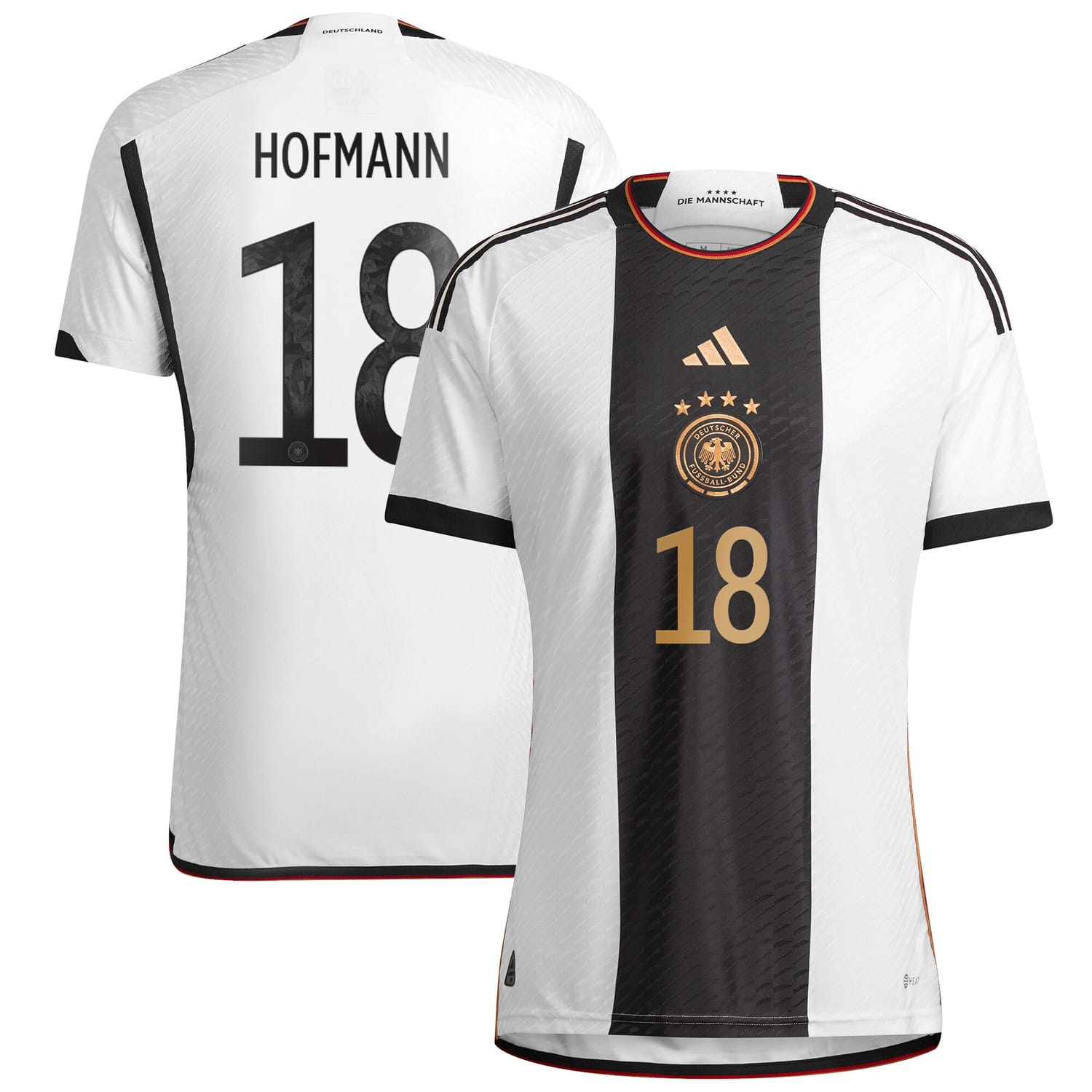 Germany National Team Home Authentic Jersey Shirt player Jonas Hofmann 18 printing for Men