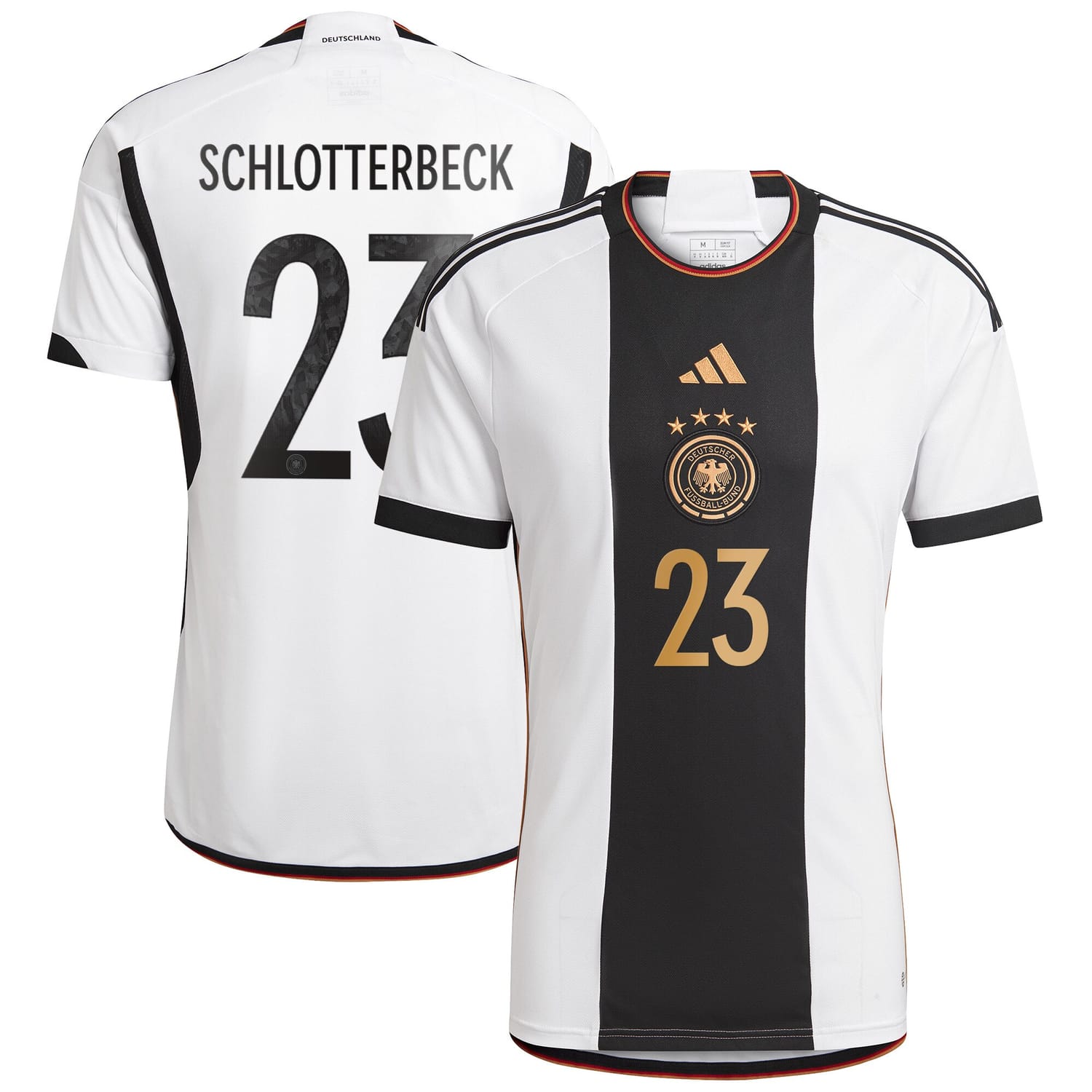 Germany National Team Home Jersey Shirt player Nico Schlotterbeck 23 printing for Men