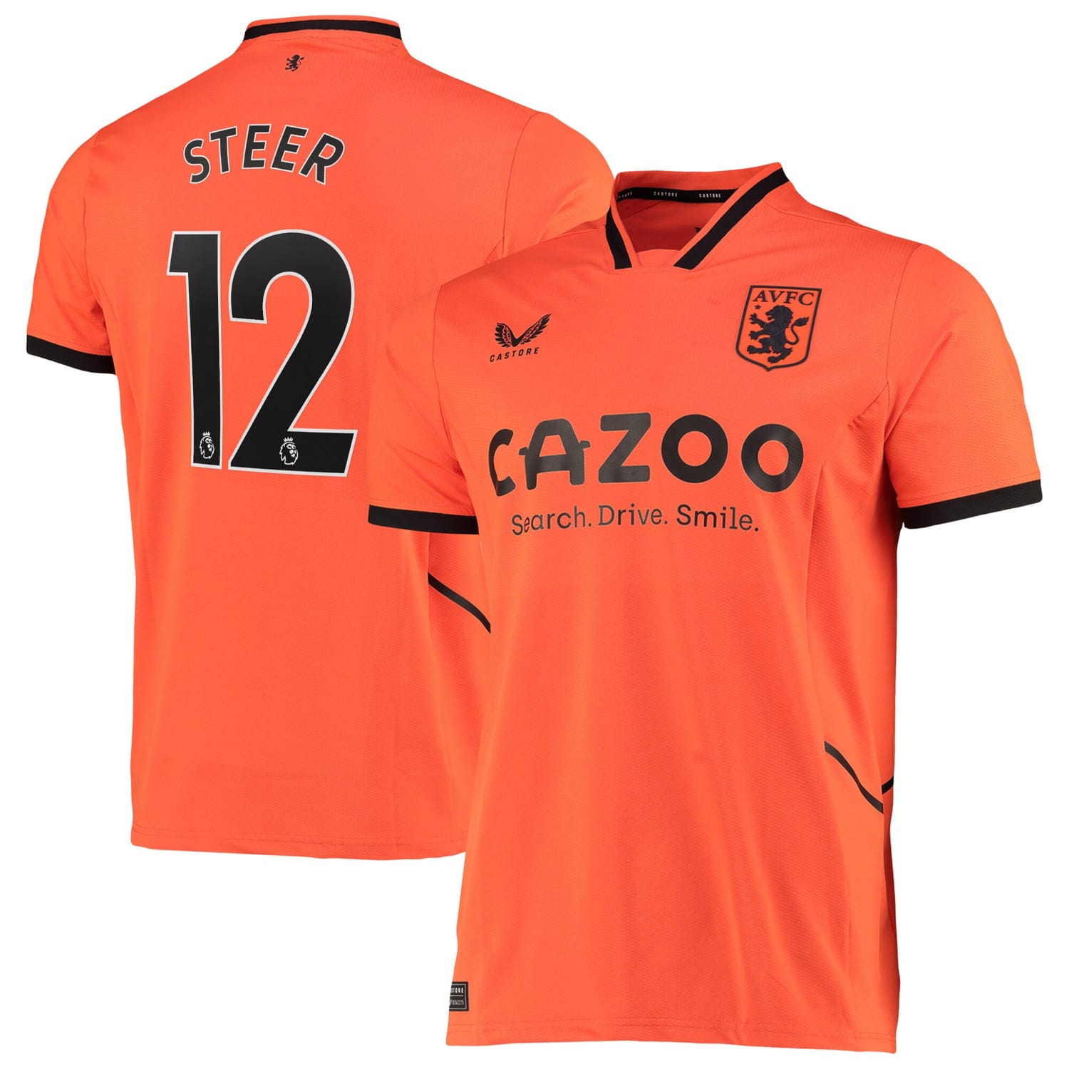 Premier League Aston Villa Away Goalkeeper Jersey Shirt 2022-23 player Jed Steer 12 printing for Men