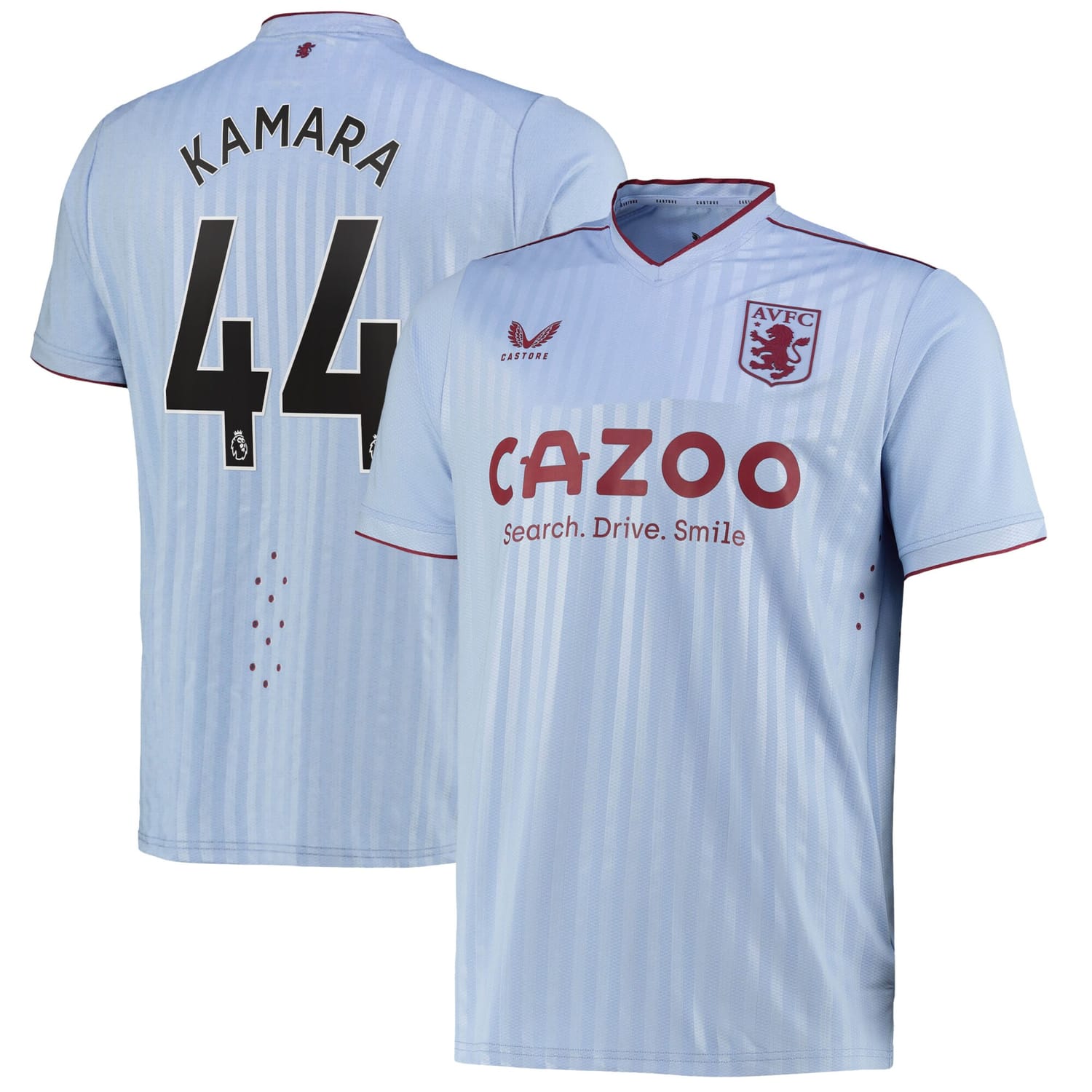 Premier League Aston Villa Away Pro Jersey Shirt 2022-23 player Boubacar Kamara 44 printing for Men