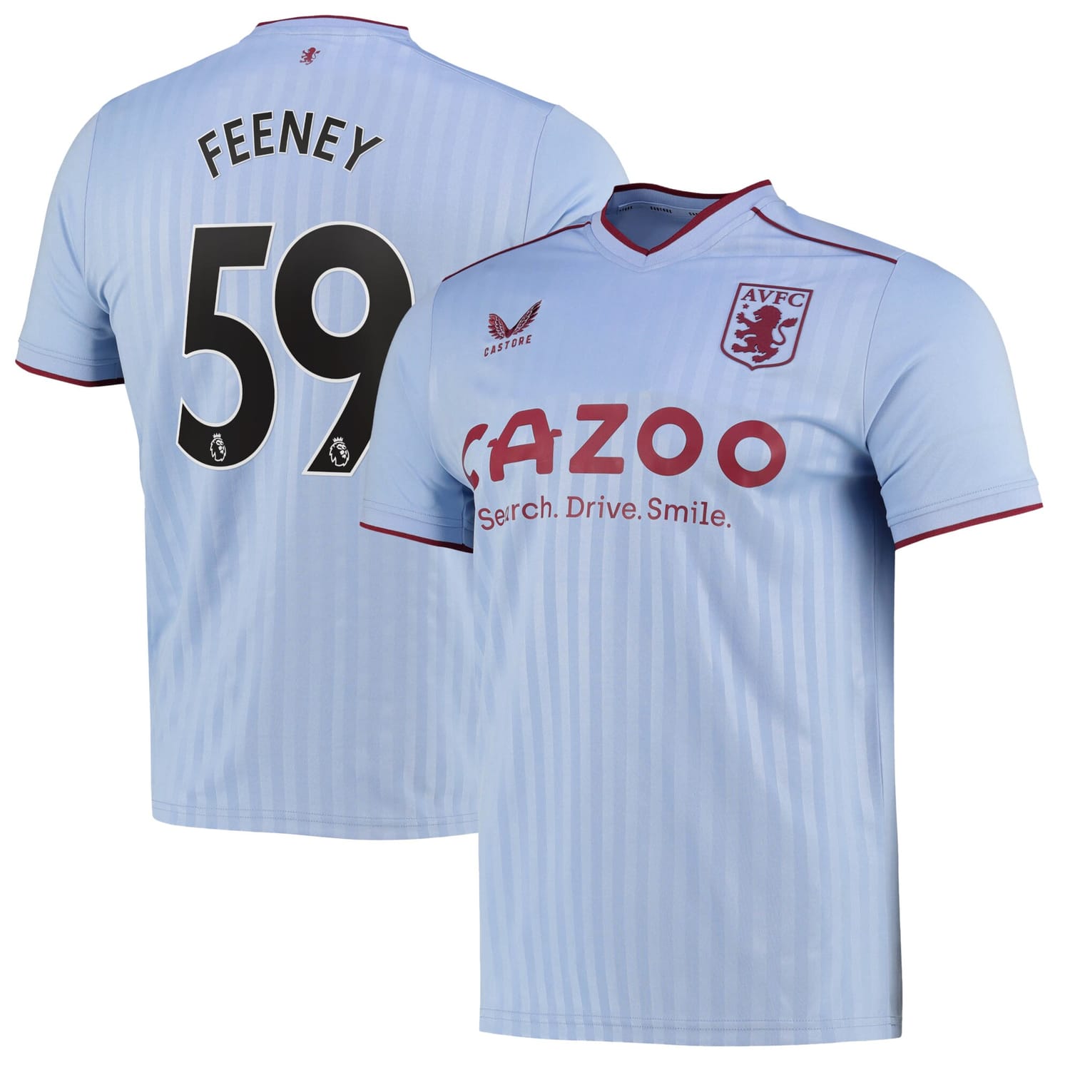 Premier League Aston Villa Away Jersey Shirt 2022-23 player Joshua Feeney 59 printing for Men