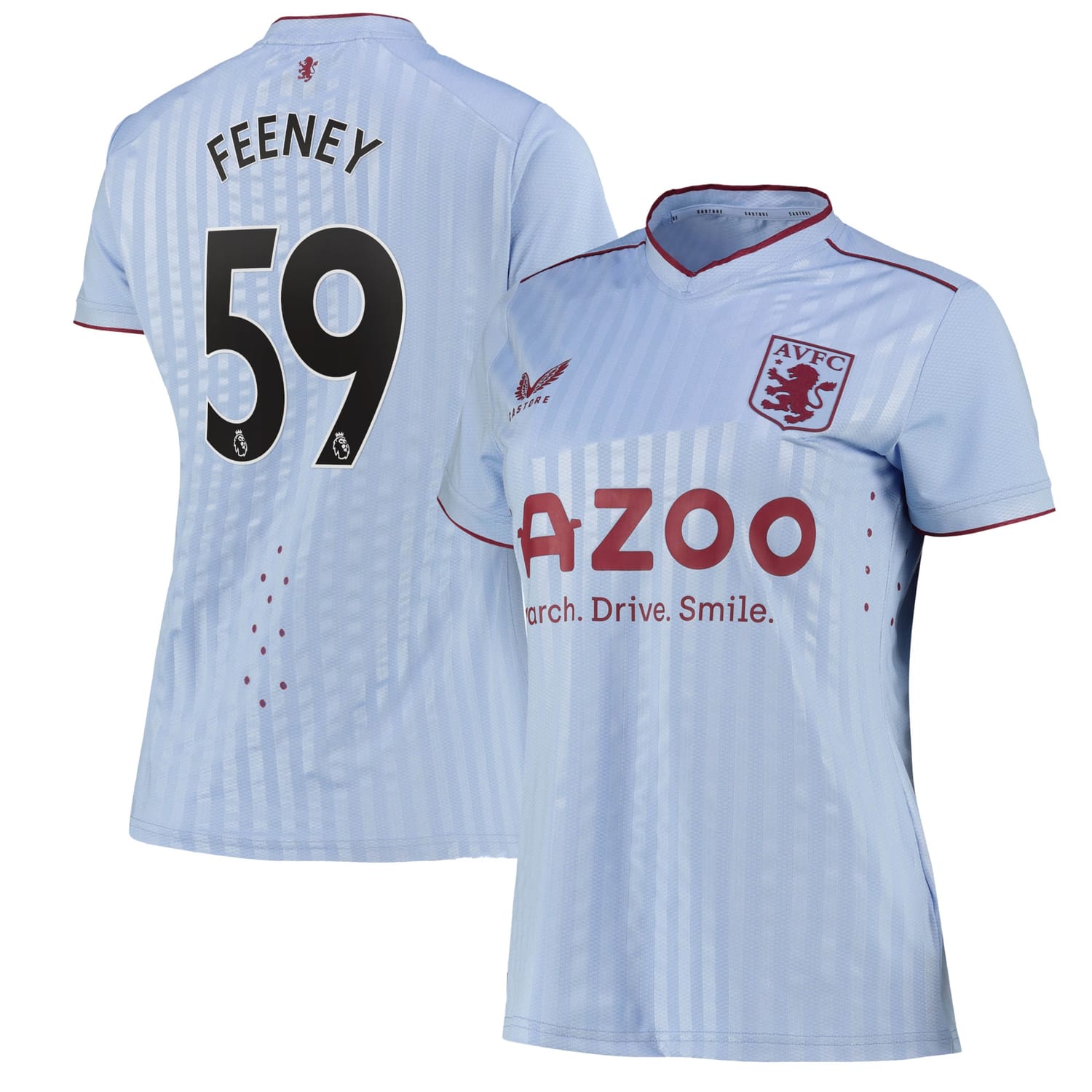 Premier League Aston Villa Away Pro Jersey Shirt 2022-23 player Joshua Feeney 59 printing for Women