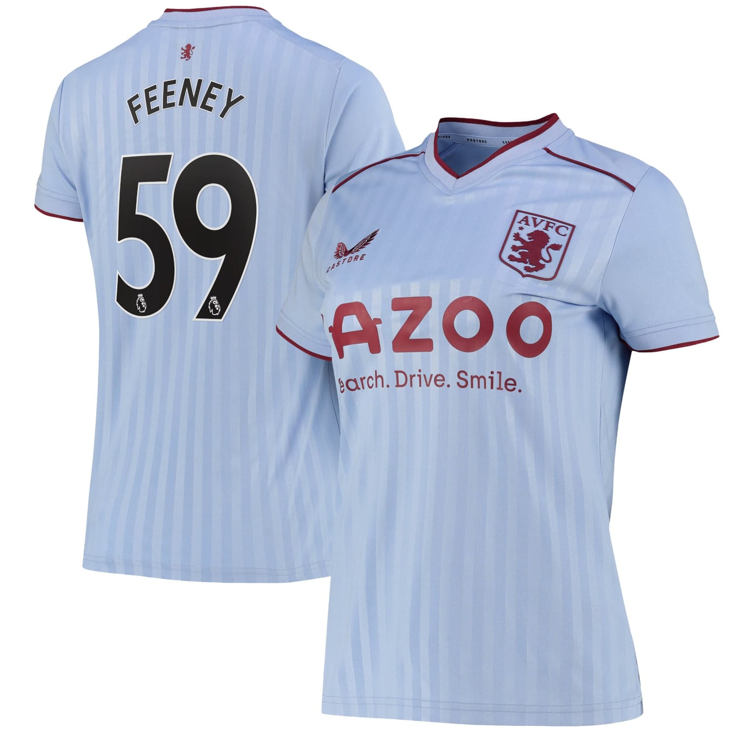 Premier League Aston Villa Away Jersey Shirt 2022-23 player Joshua Feeney 59 printing for Women