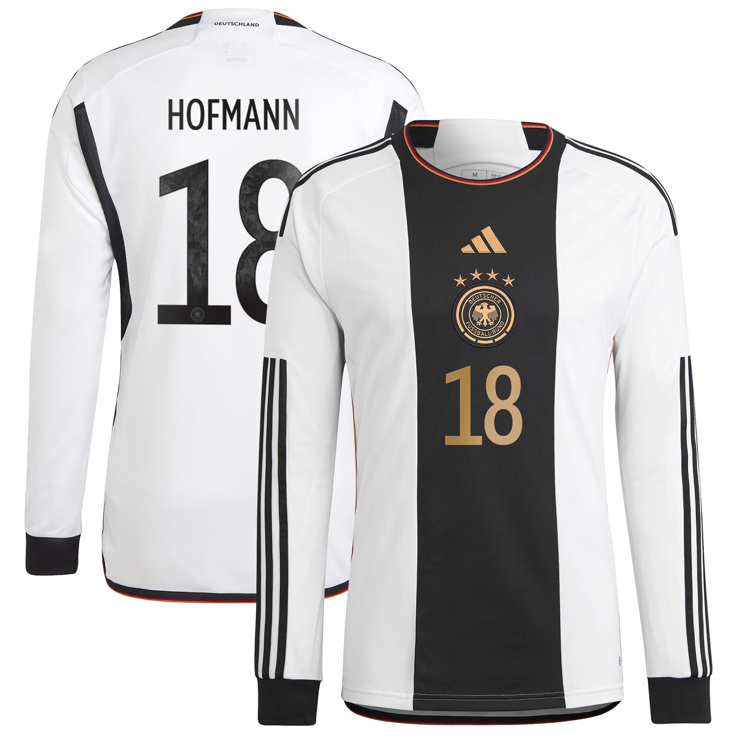 Germany National Team Home Jersey Shirt Long Sleeve player Jonas Hofmann 18 printing for Men