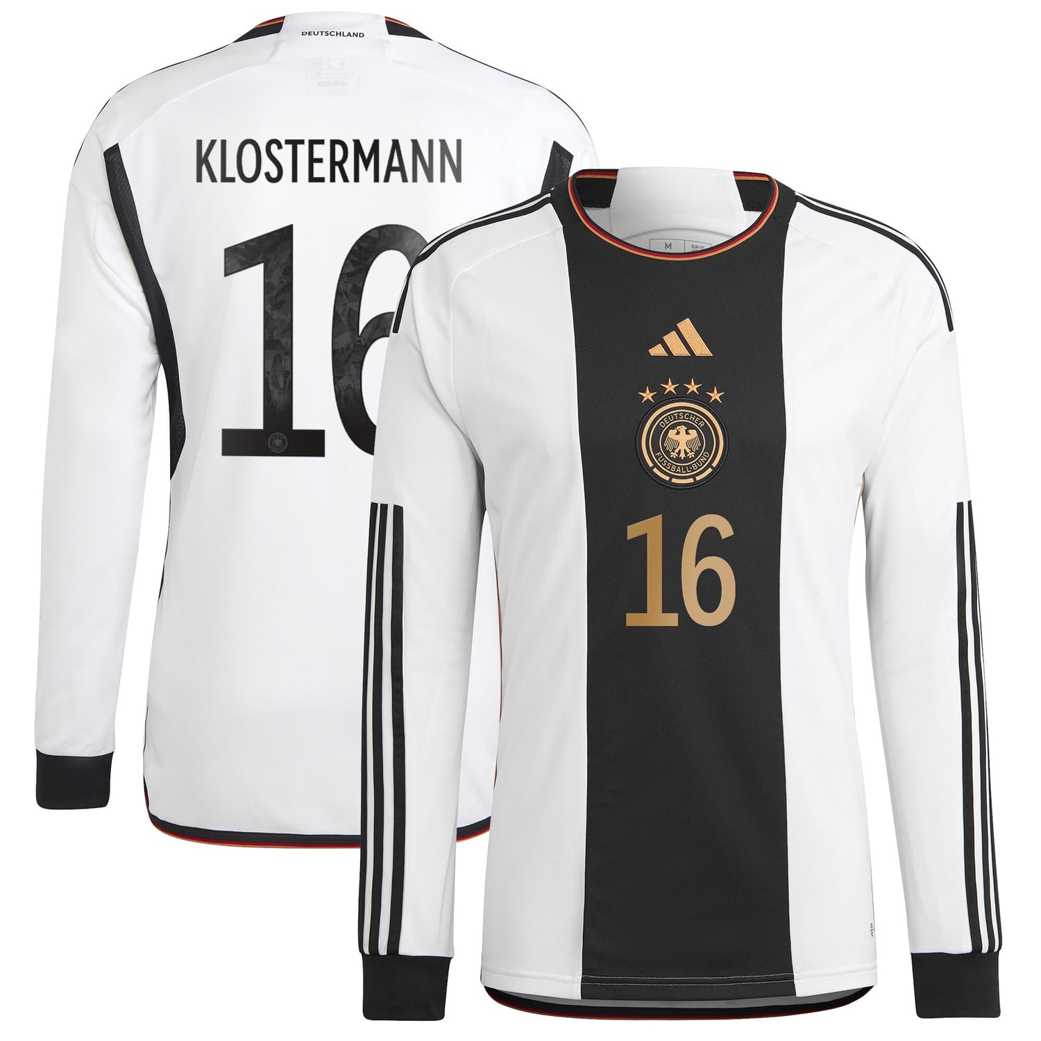 Germany National Team Home Jersey Shirt Long Sleeve player Lukas Klostermann 16 printing for Men