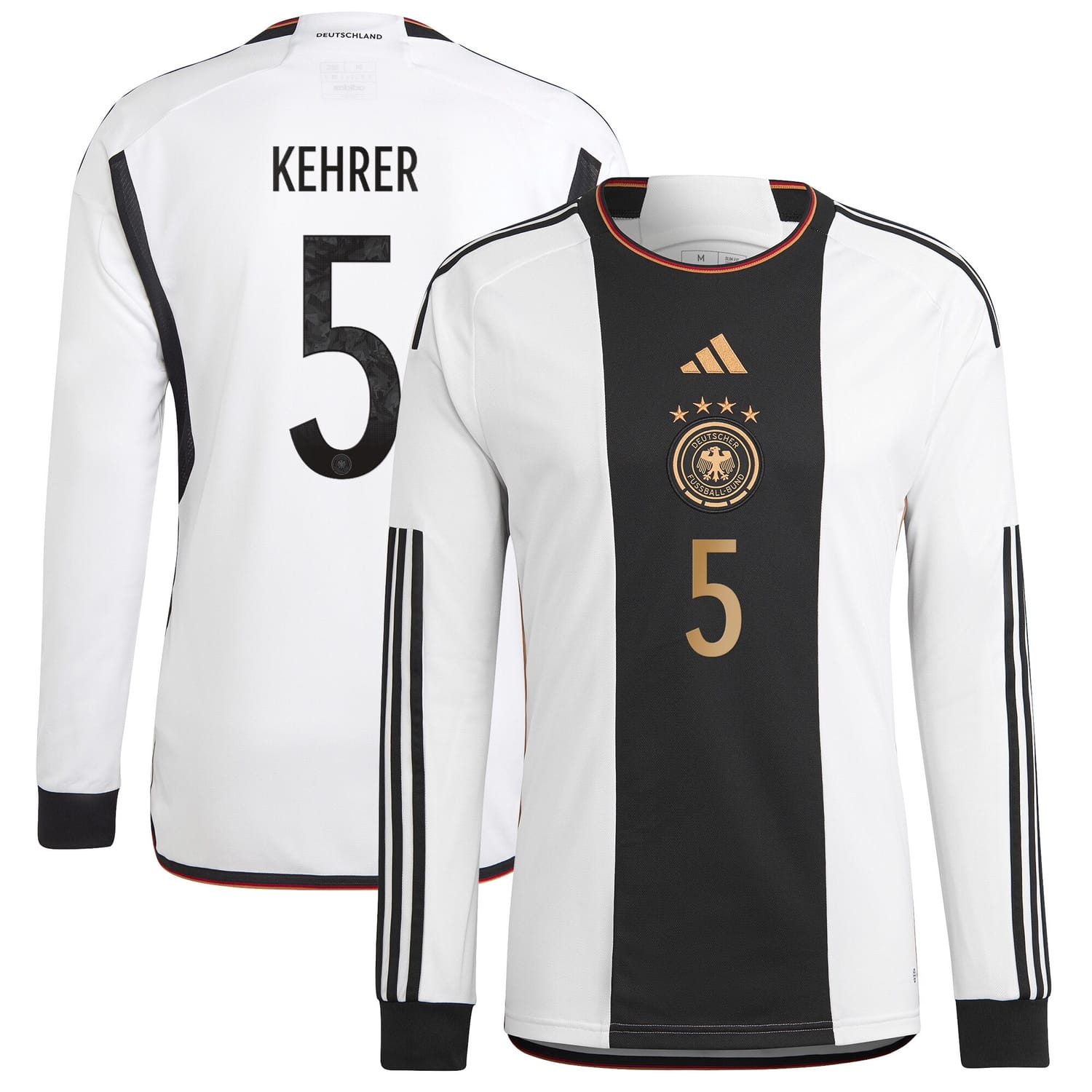 Germany National Team Home Jersey Shirt Long Sleeve player Kehrer 5 printing for Men