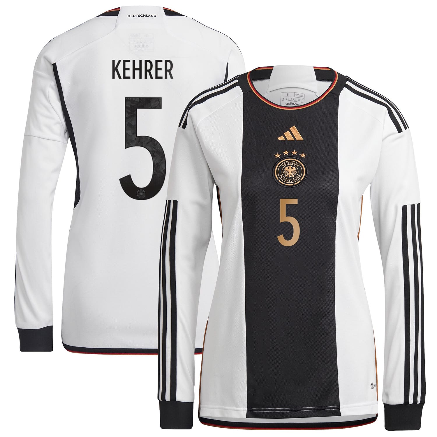 Germany National Team Home Jersey Shirt Long Sleeve player Kehrer 5 printing for Women