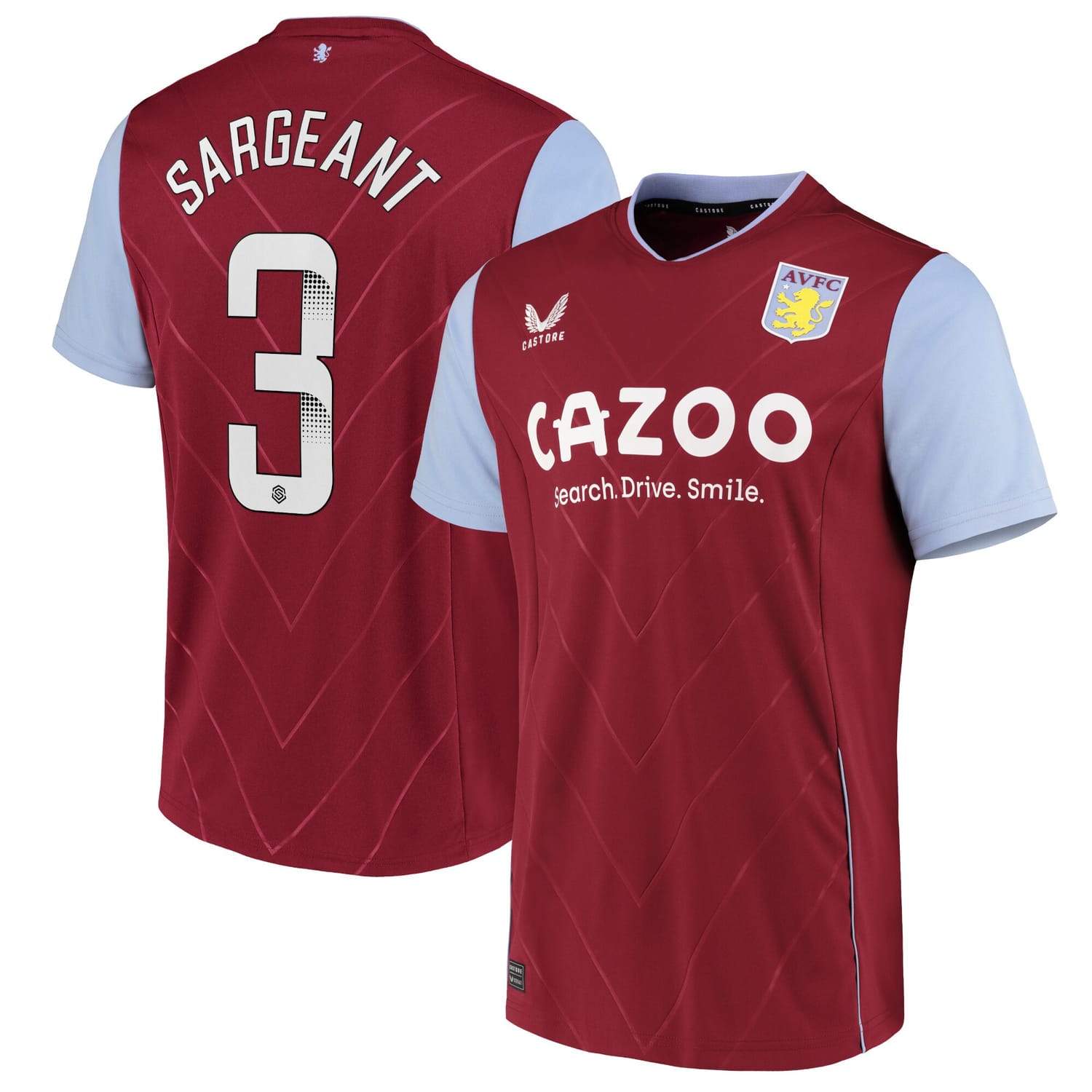 Premier League Aston Villa Home WSL Jersey Shirt 2022-23 player Meaghan Sargeant 3 printing for Men