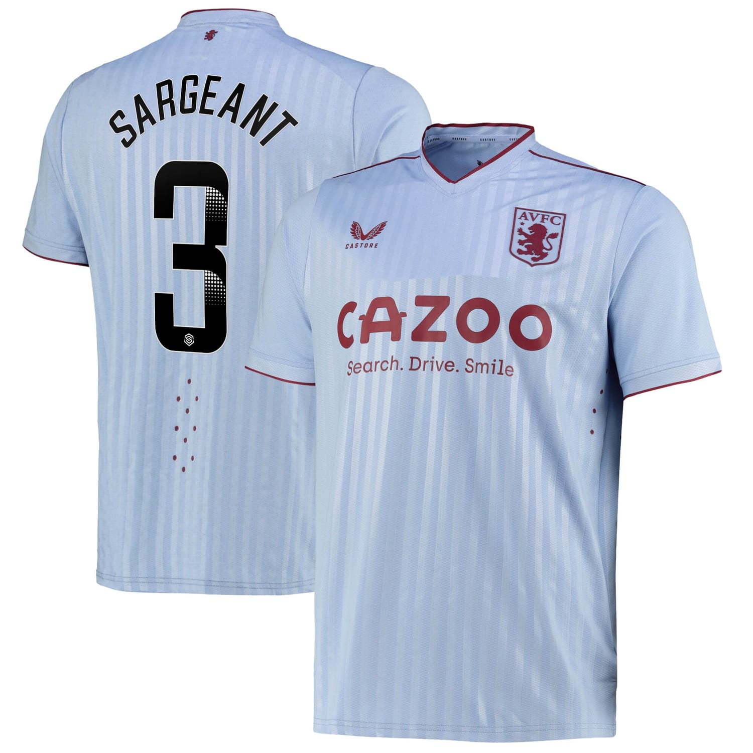Premier League Aston Villa Away WSL Pro Jersey Shirt 2022-23 player Meaghan Sargeant 3 printing for Men