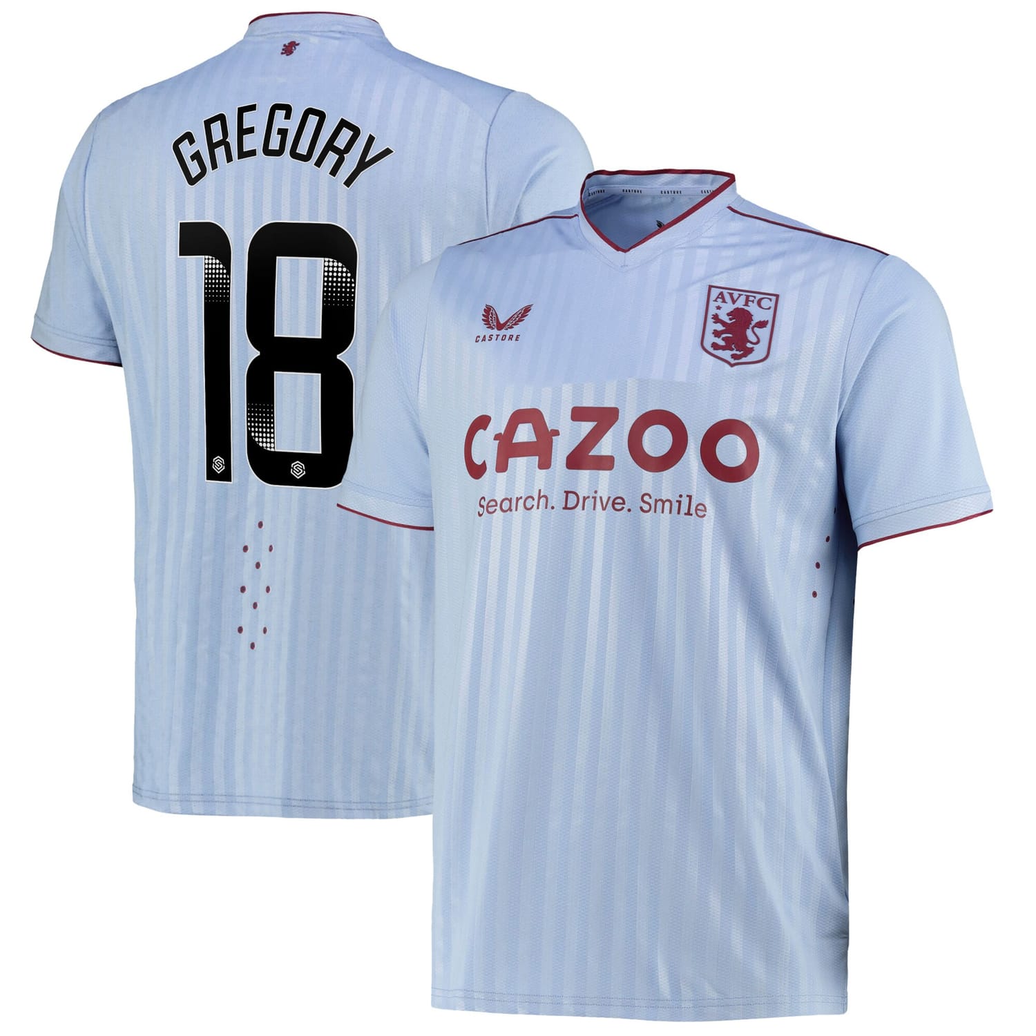 Premier League Aston Villa Away WSL Pro Jersey Shirt 2022-23 player Freya Gregory 18 printing for Men