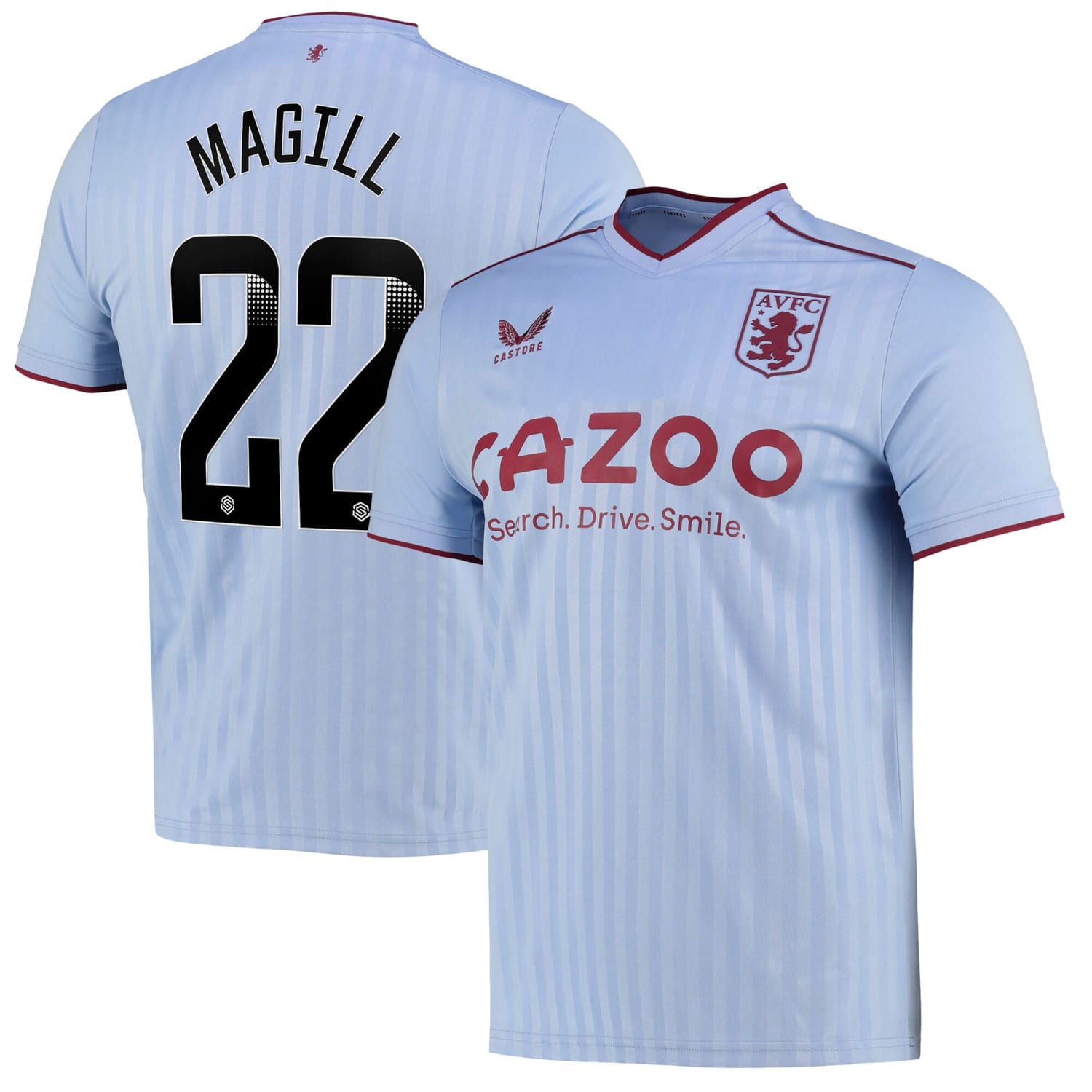 Premier League Aston Villa Away WSL Jersey Shirt 2022-23 player Simone Magill 22 printing for Men